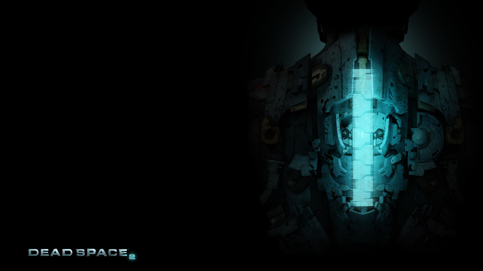 General 1920x1080 Dead Space Dead Space 2 video game characters Isaac Clarke black background armor video games horror science fiction video game art cyan