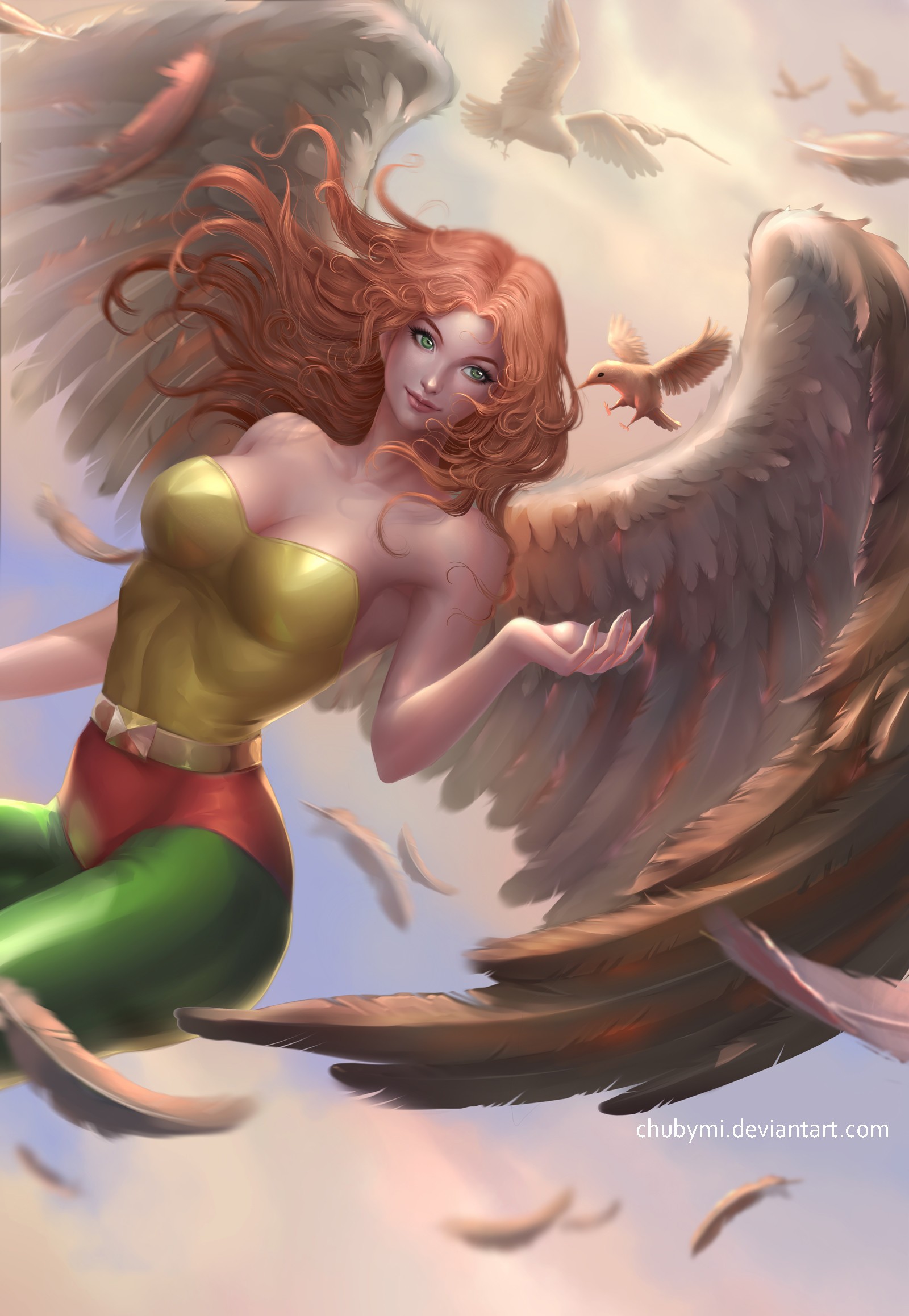 General 1600x2317 fantasy art angel Hawkgirl