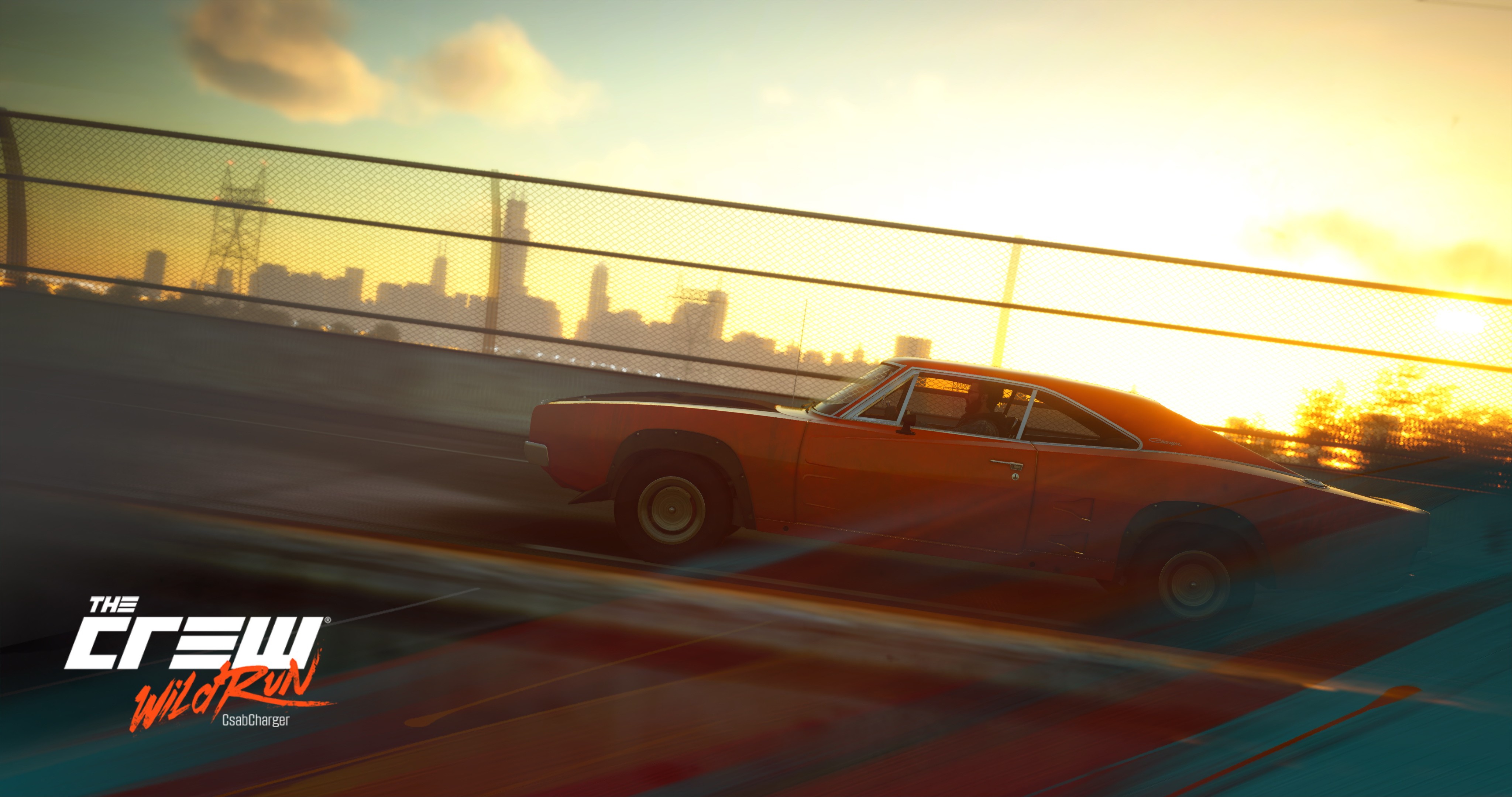 General 4096x2160 Dodge Charger The Crew The Crew Wild Run sunset race cars video games Ubisoft muscle cars American cars