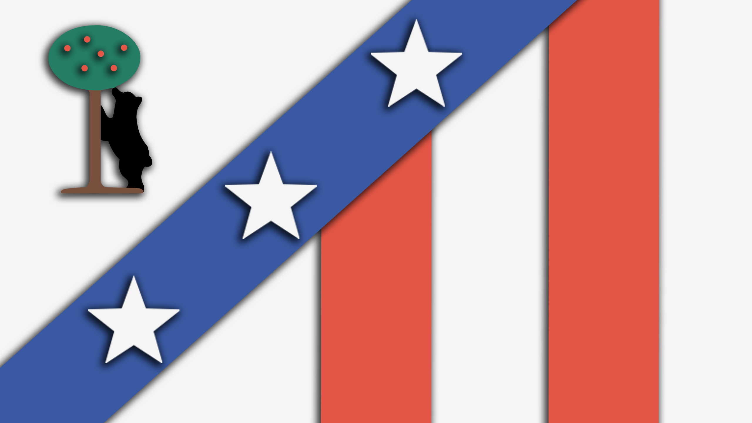 General 2560x1440 Atletico Madrid soccer soccer clubs sport material style sports club digital art stars red white blue bears