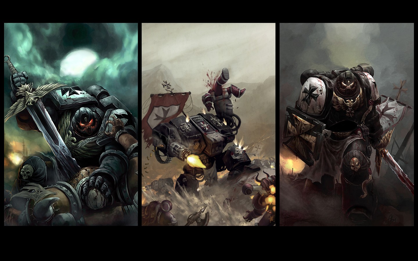 General 1440x900 Warhammer 40,000 fantasy art collage