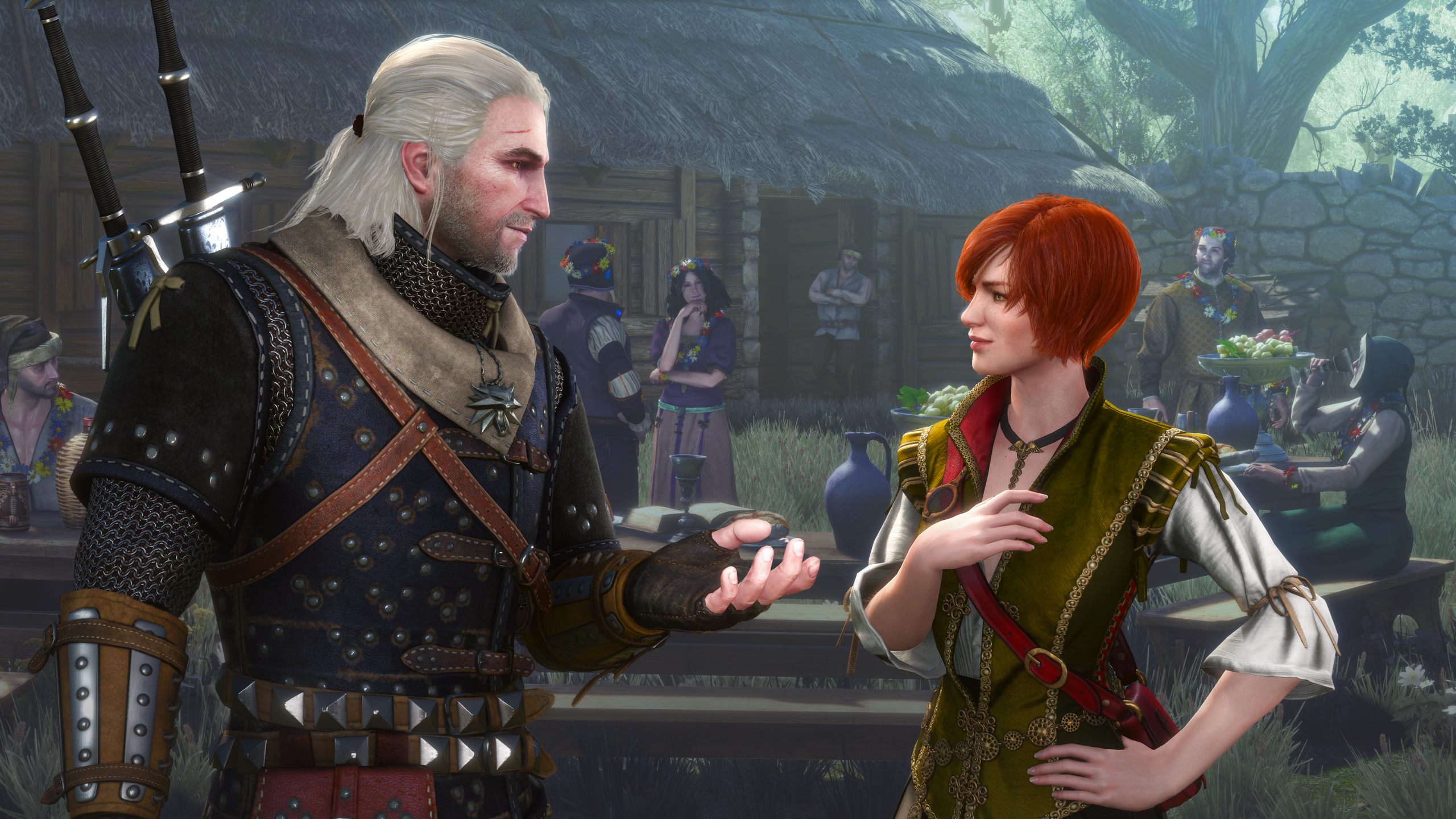 General 2560x1440 The Witcher The Witcher 3: Wild Hunt Geralt of Rivia DLC Shani video games The Witcher 3: Wild Hunt – Hearts of Stone CD Projekt RED video game girls video game man RPG PC gaming redhead