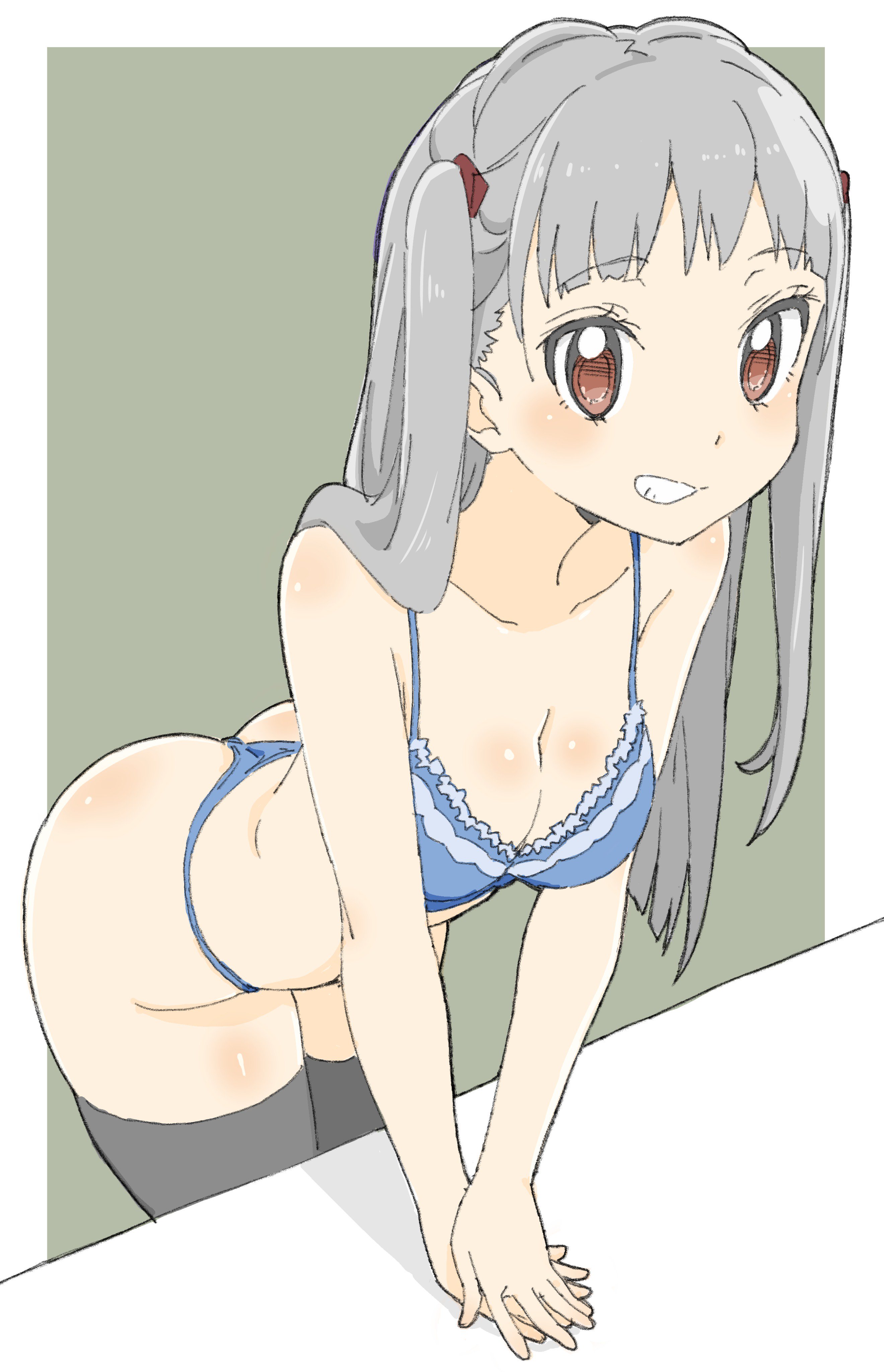 Anime 2640x4096 original characters cleavage panties thigh-highs loli