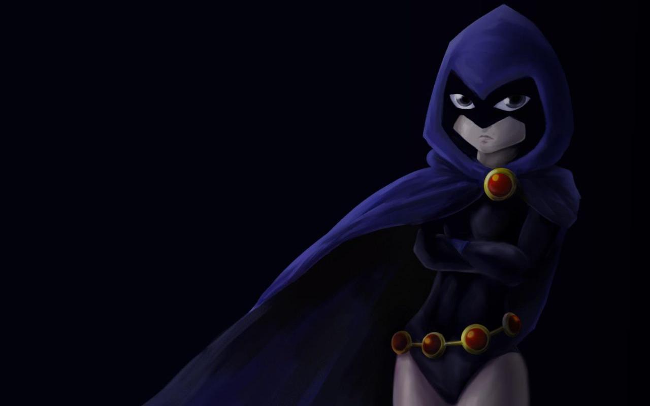 Anime 1280x800 Teen Titans Raven (DC Comics) DC Comics dark background
