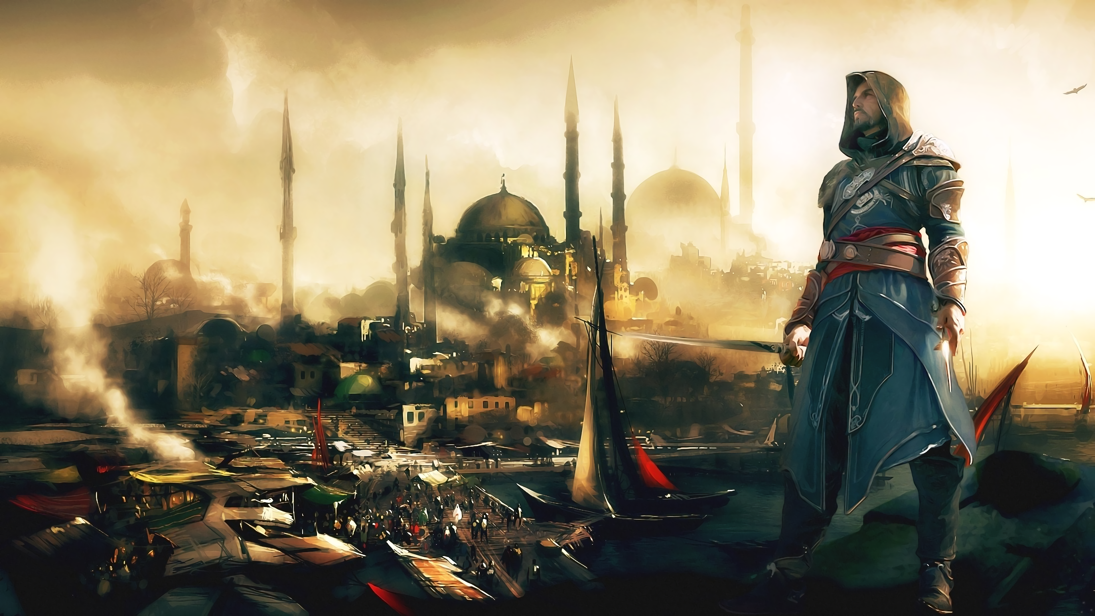General 3840x2160 Assassin's Creed Assassin's Creed: Revelations Ezio Auditore da Firenze video game characters video games PC gaming video game man video game art