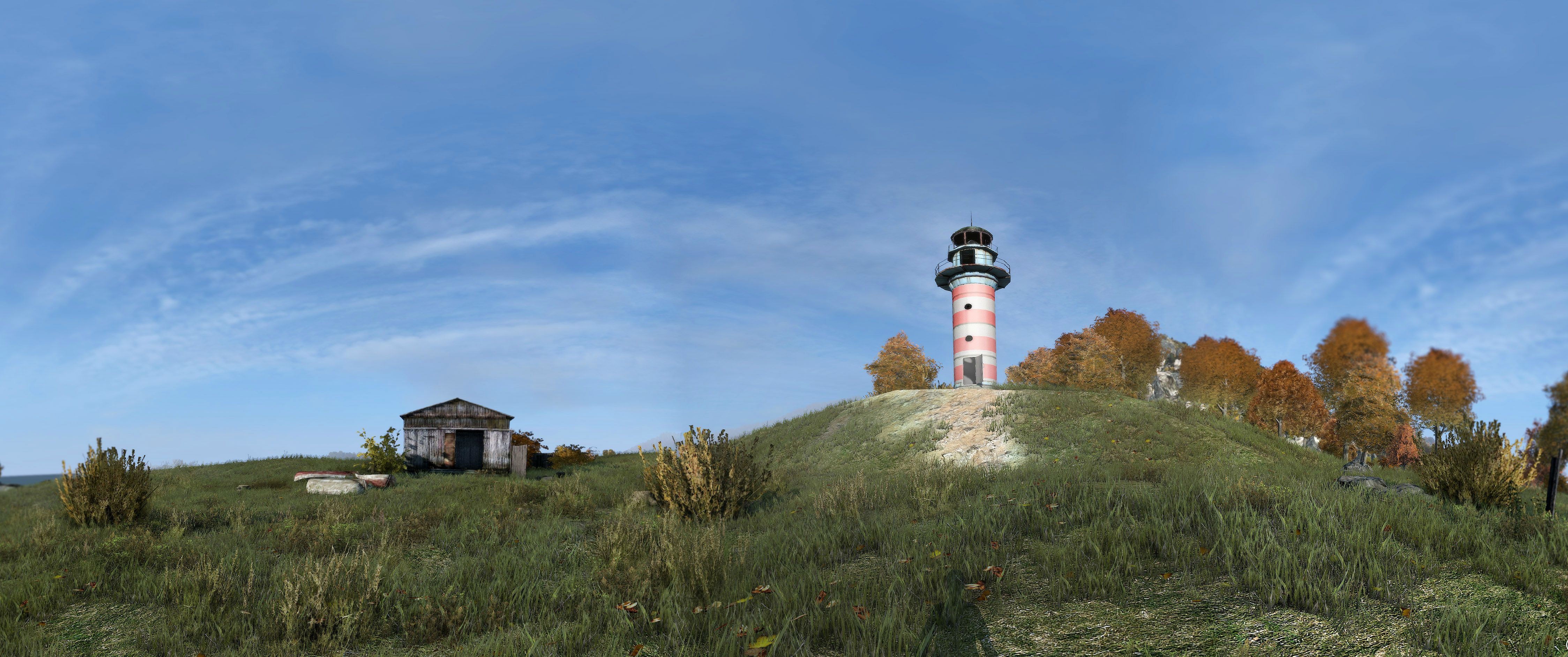 General 4495x1883 DayZ video games screen shot PC gaming video game landscape lighthouse
