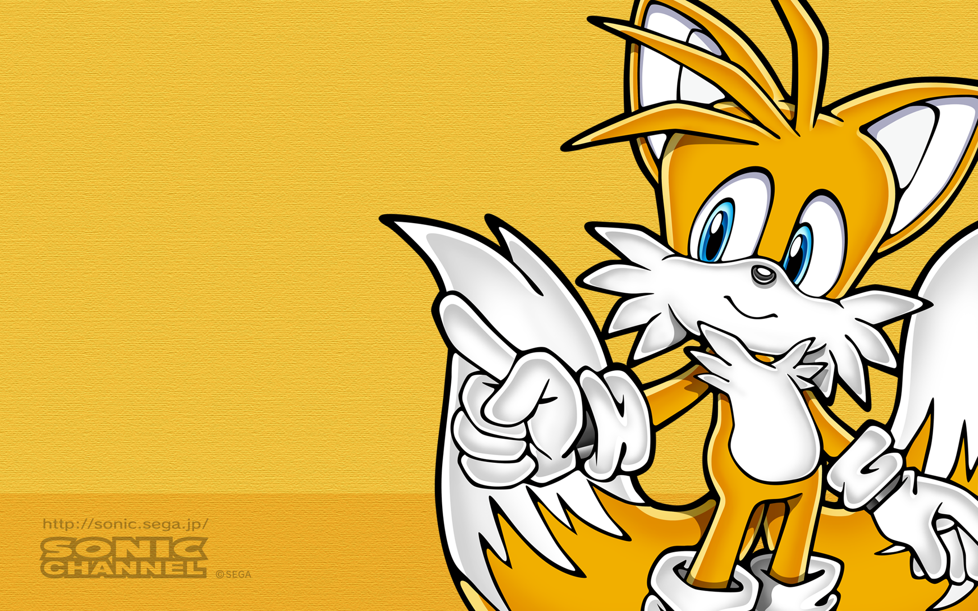 General 1920x1200 Sonic the Hedgehog video games Sega yellow background Tails (character) fox video game characters PC gaming