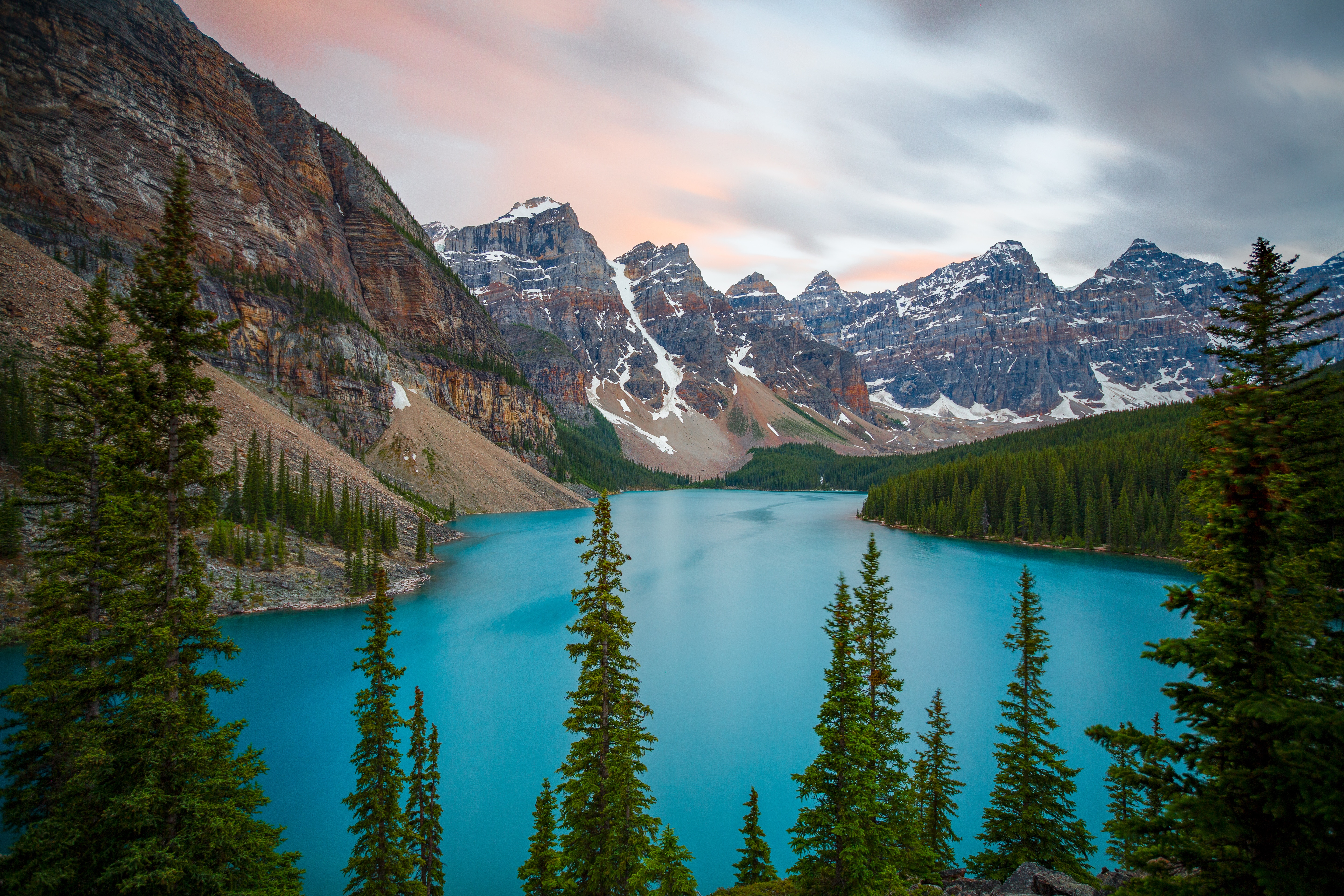 General 5760x3840 nature trees water snow Banff National Park landscape mountains Moraine Lake Canada