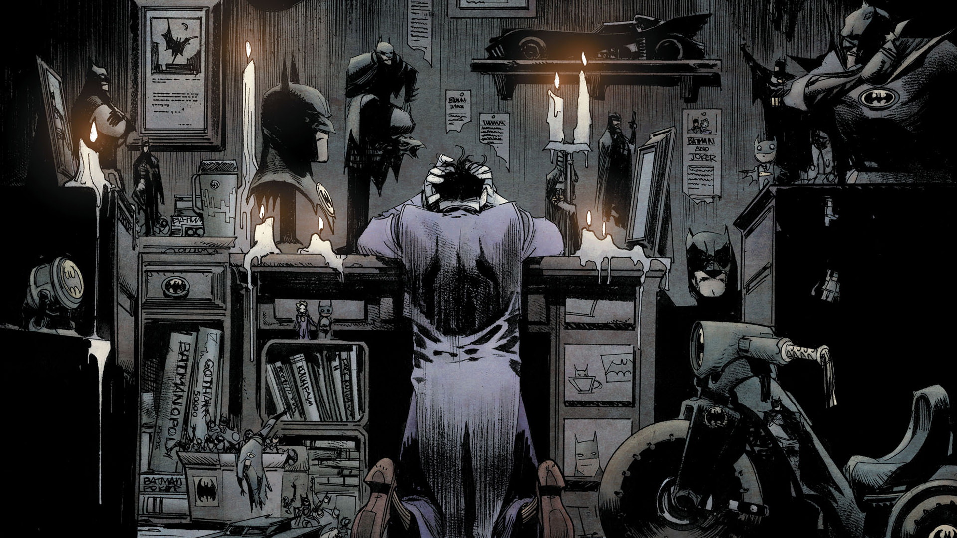 General 1920x1080 Joker Batman comics DC Comics dark artwork