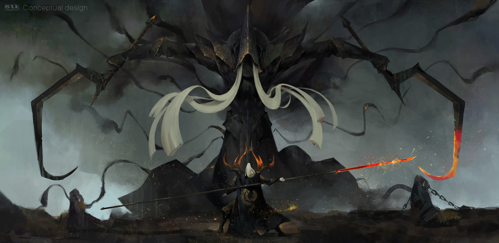 Anime 1920x938 Diablo III Malthael video games PC gaming video game art fantasy art