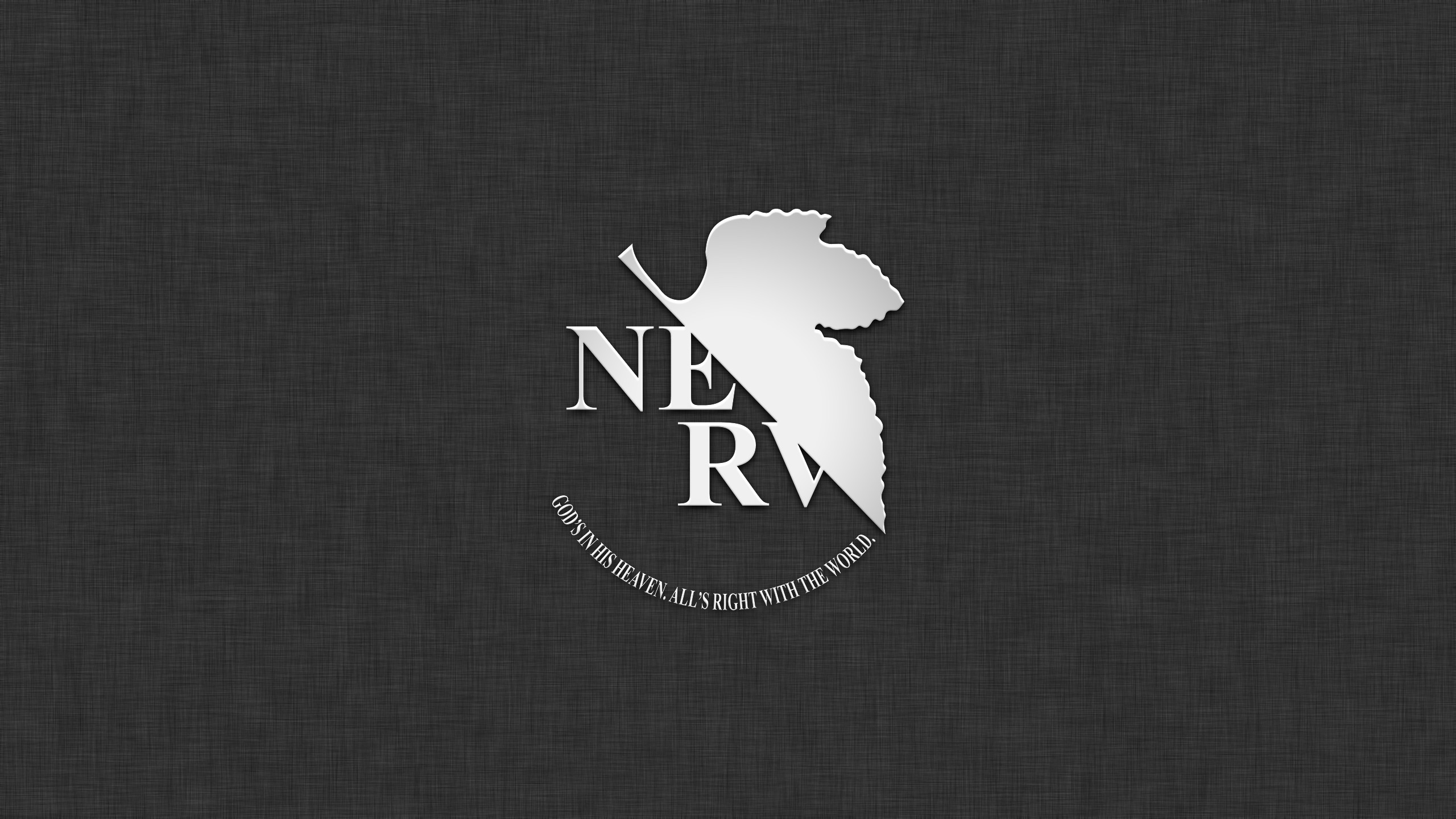 Anime 2560x1440 anime Neon Genesis Evangelion text Nerv texture monochrome minimalism