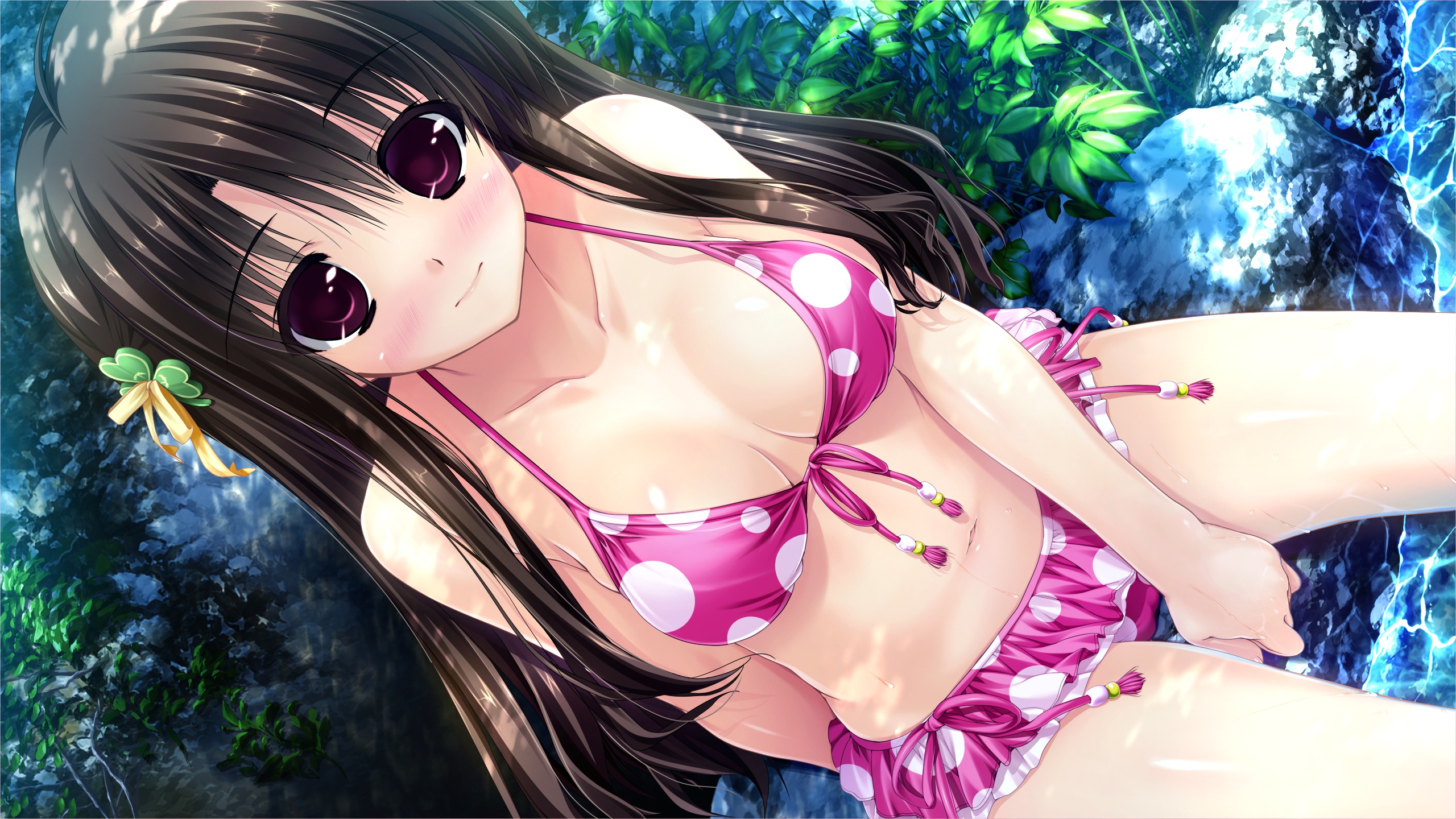 Anime 2560x1440 Kugayama Konoka Prism Recollection bikini cleavage Shintarou
