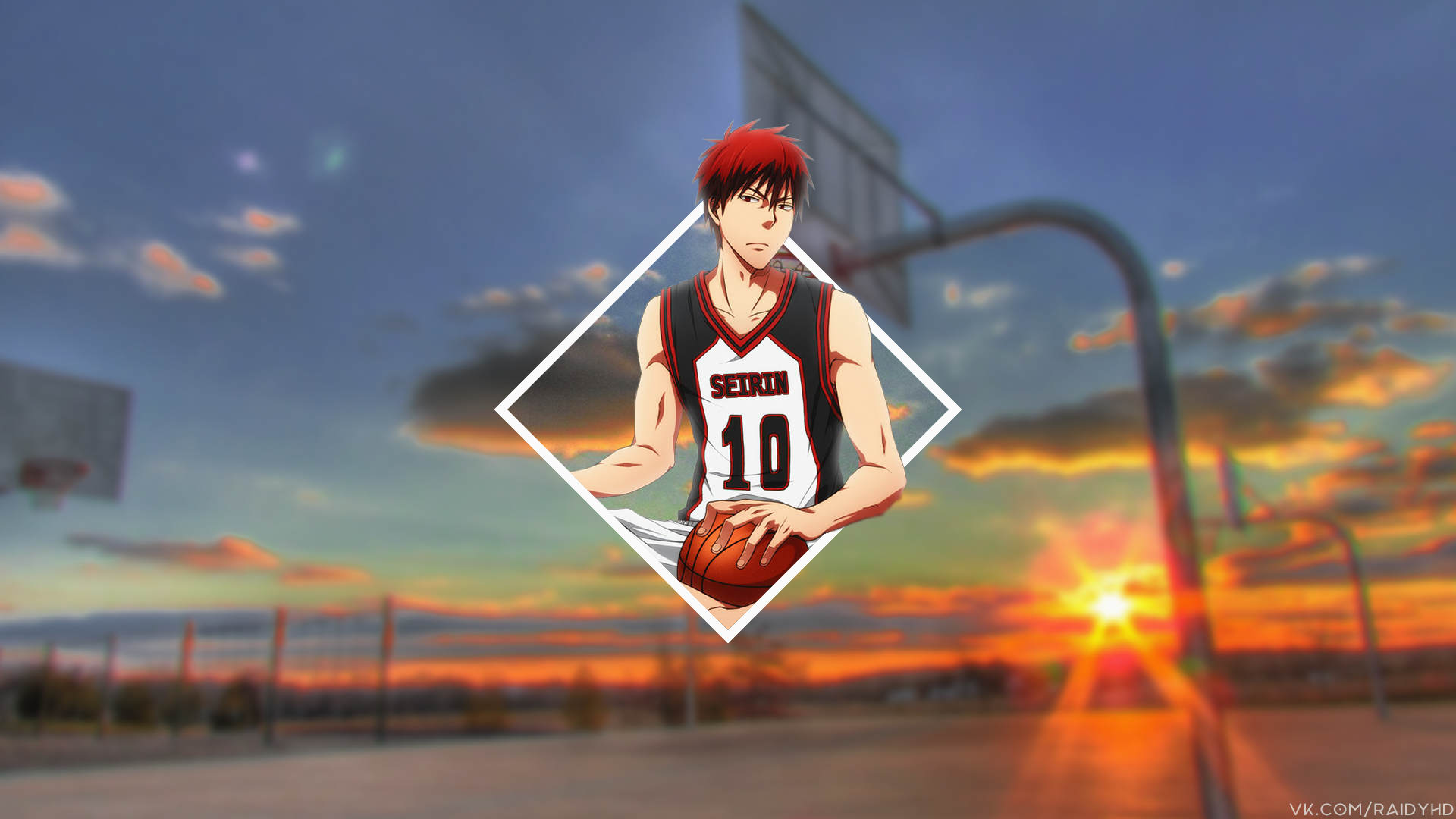 Anime 1920x1080 Kagami Taiga Kuroko no Basket anime basketball picture-in-picture