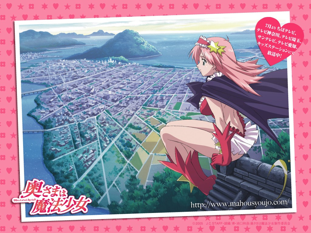 Anime 1024x768 anime girls anime cityscape pink hair