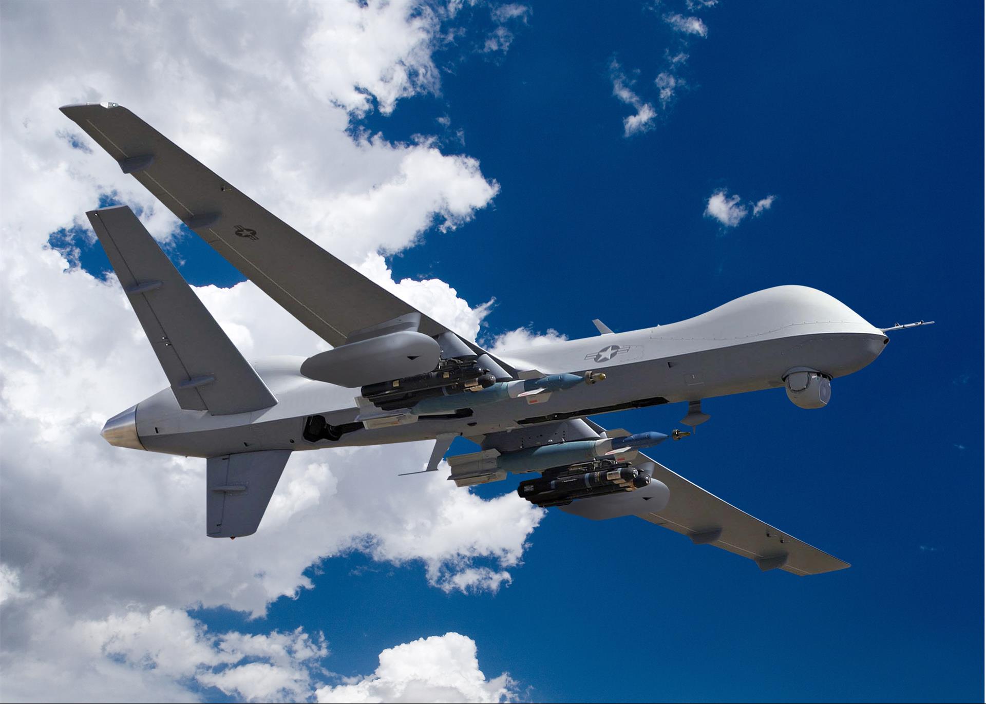 General 1920x1371 US Air Force vehicle military MQ-9 Reaper American aircraft UAVs flying sky clouds propaganda U.S propaganda
