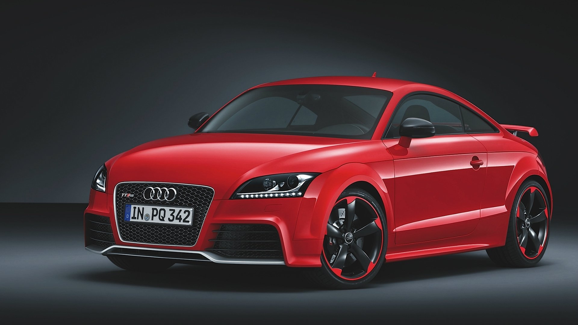 General 1920x1080 Audi TT car Audi numbers red cars vehicle Audi TTRS coupe German cars Volkswagen Group