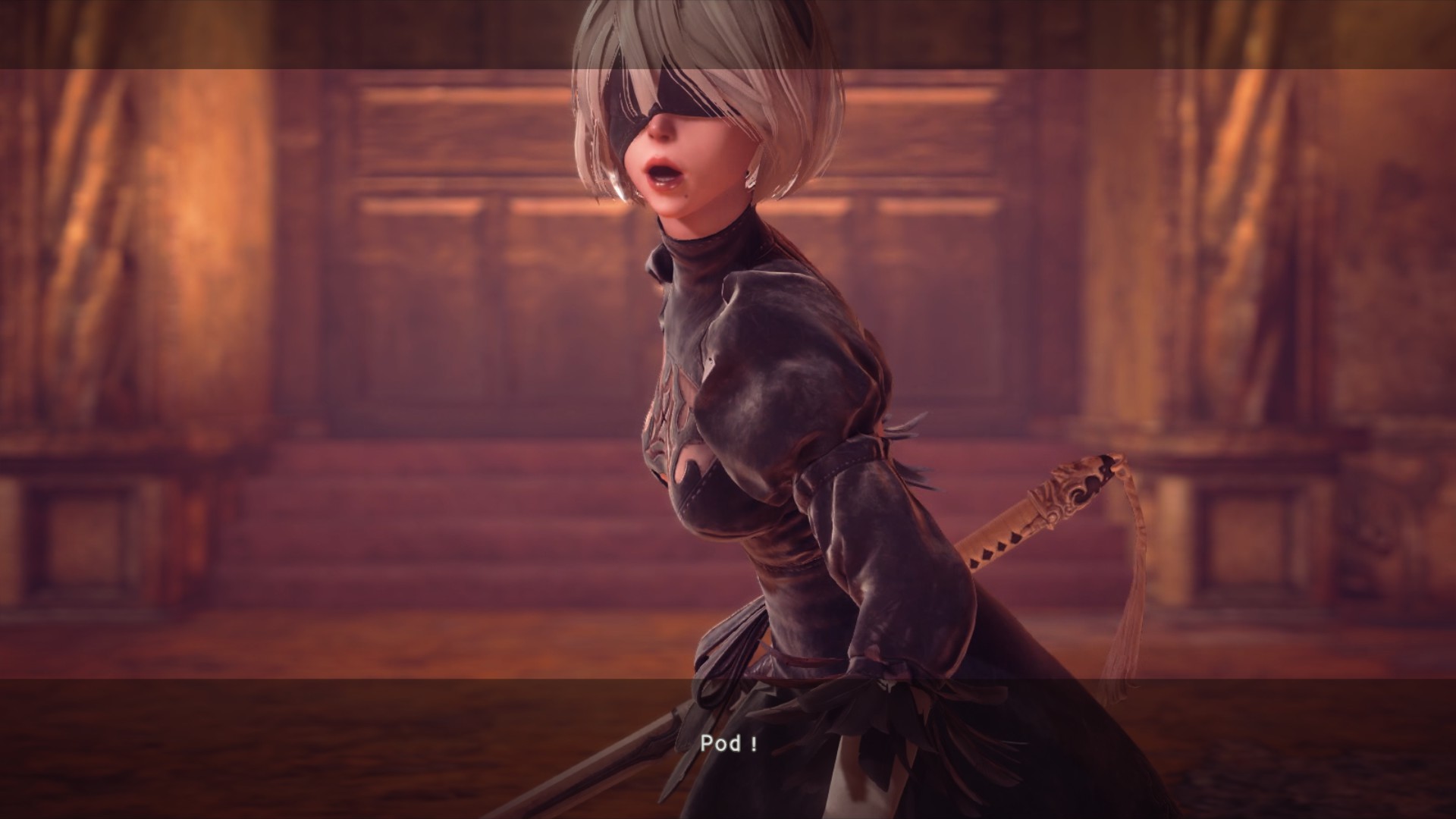 General 1920x1080 2B (Nier: Automata) Nier open mouth video games video game art blindfold video game girls