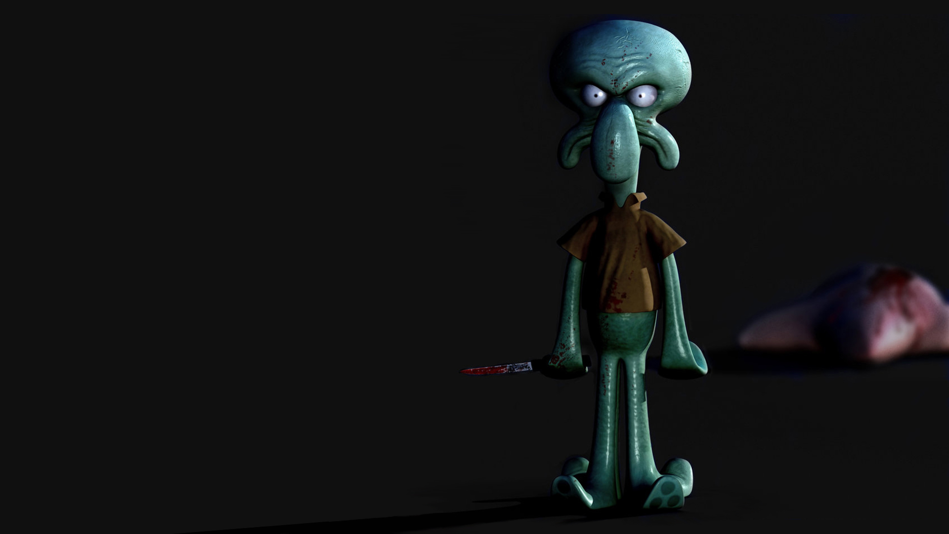 Scary Squidward Face