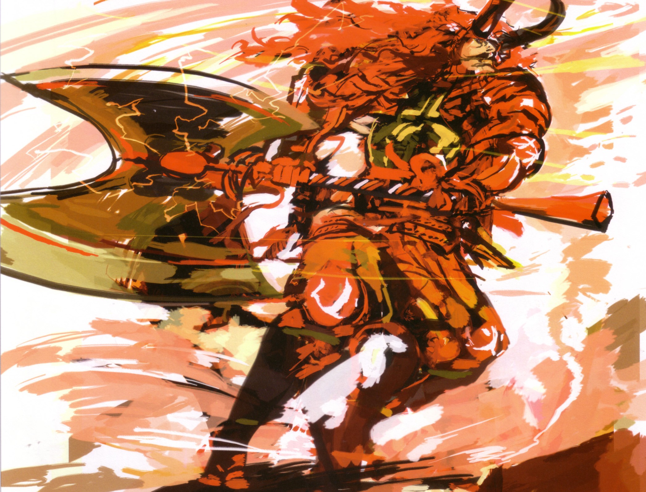 Anime 2092x1592 anime Sengoku Basara warrior fantasy art Takeda Shingen