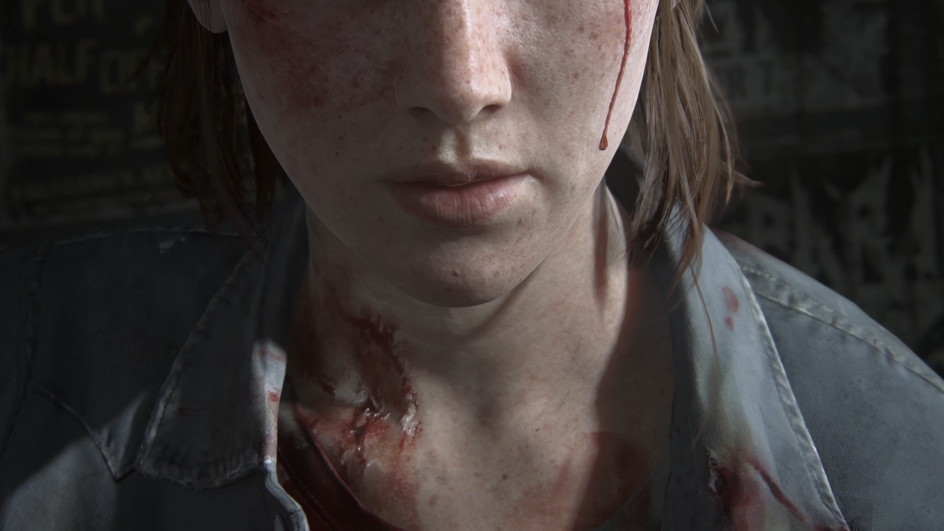 General 1920x1080 The Last of Us 2 video games screen shot blood lips