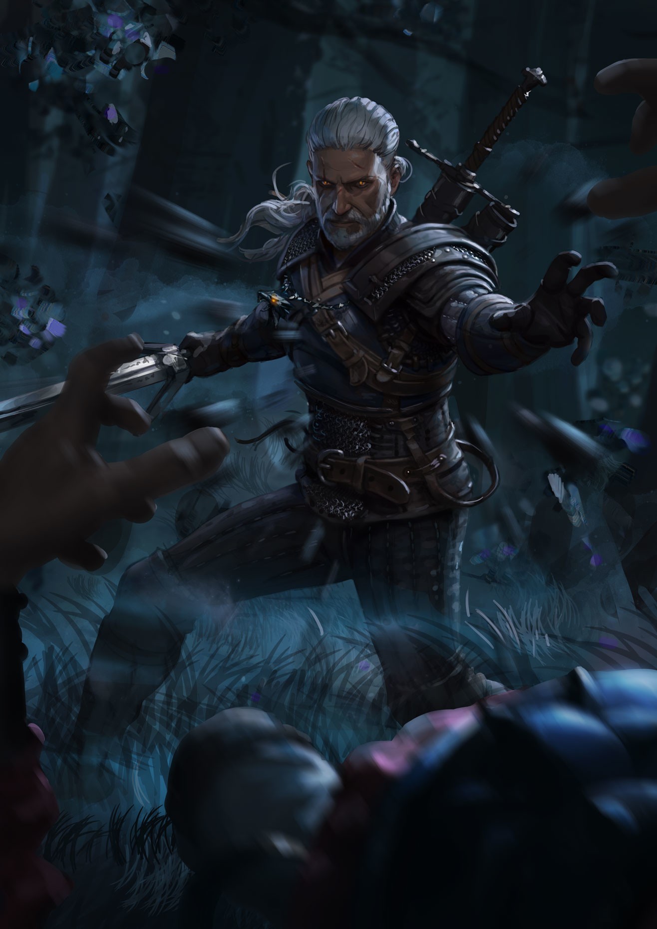 General 1316x1861 magic The Witcher Geralt of Rivia The Witcher 3: Wild Hunt video games video game characters Book characters CD Projekt RED