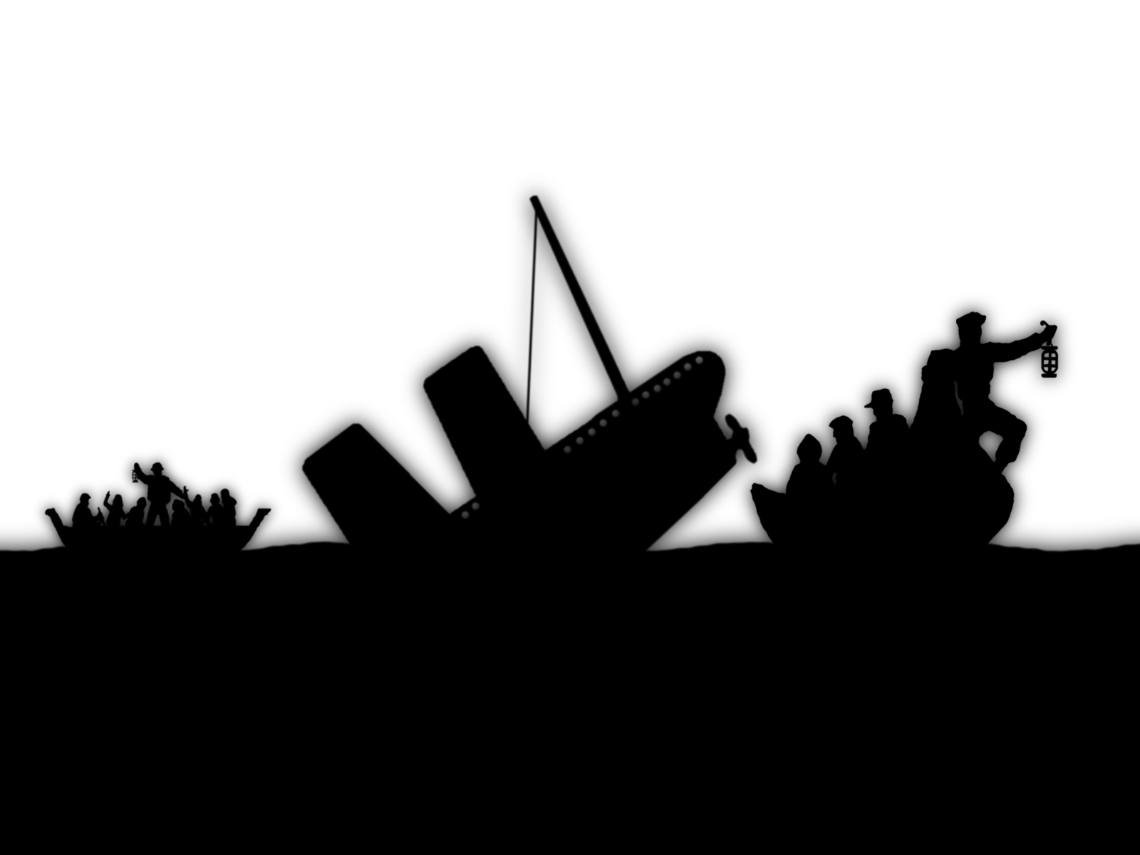 General 1600x1200 Titanic silhouette minimalism ship