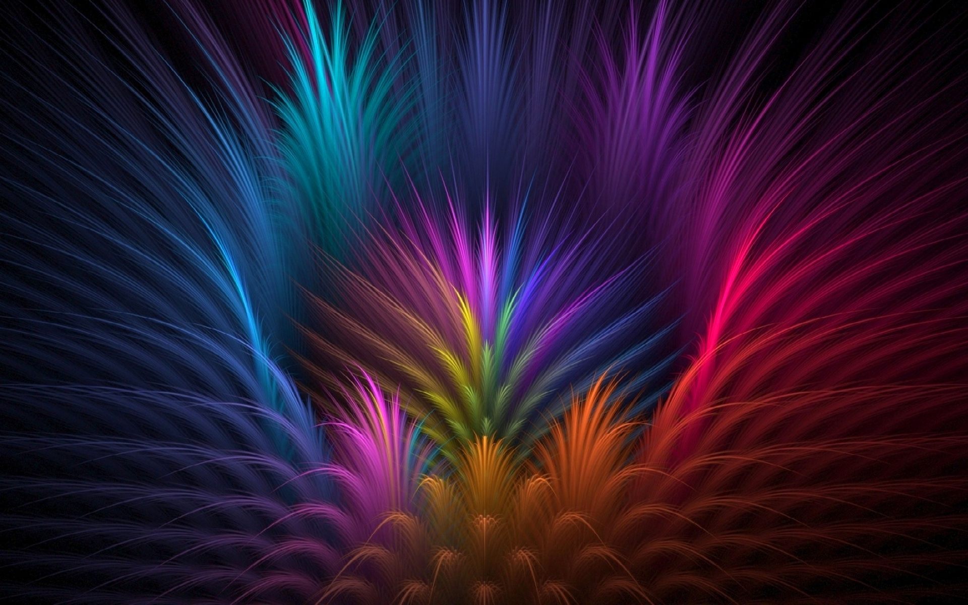 General 1920x1200 feathers colorful abstract