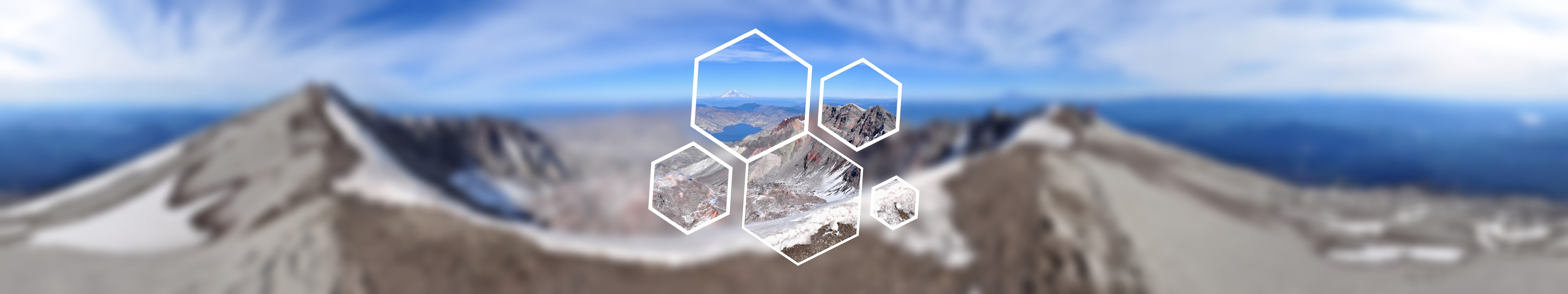 General 7680x1440 ultrawide hexagon mountain chain blurred mountains nature digital art geometric figures polyscape