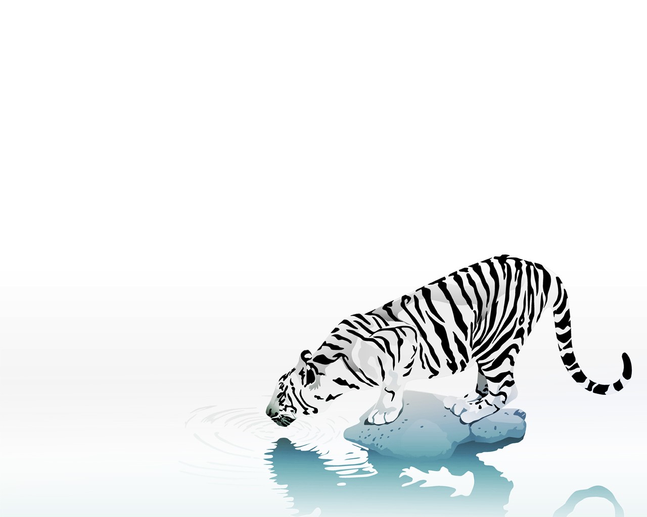 General 1280x1024 tiger white background animals simple background