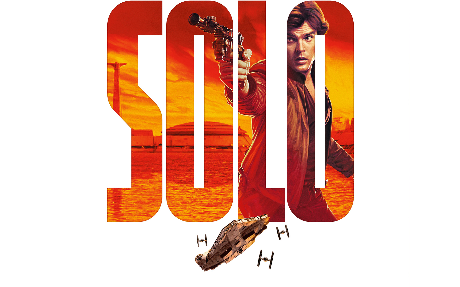 General 1920x1200 Star Wars Han Solo spaceship actor simple background white background poster gun