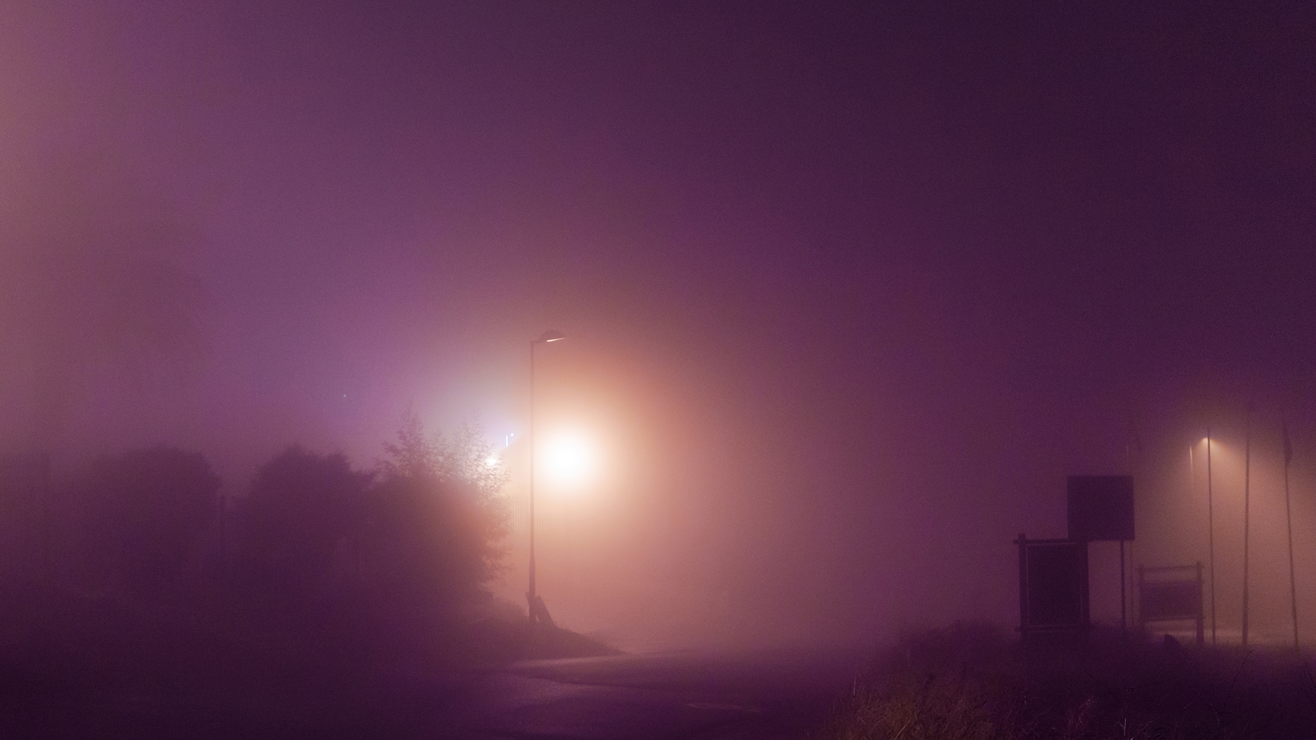 General 1920x1080 night long exposure street street light minimalism purple mist Elsa Bleda