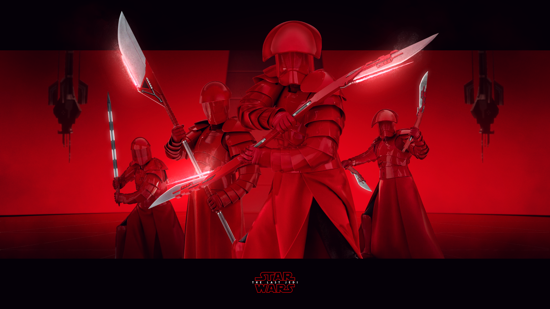 General 1920x1080 Star Wars Star Wars: The Last Jedi red The First Order movies digital art low light