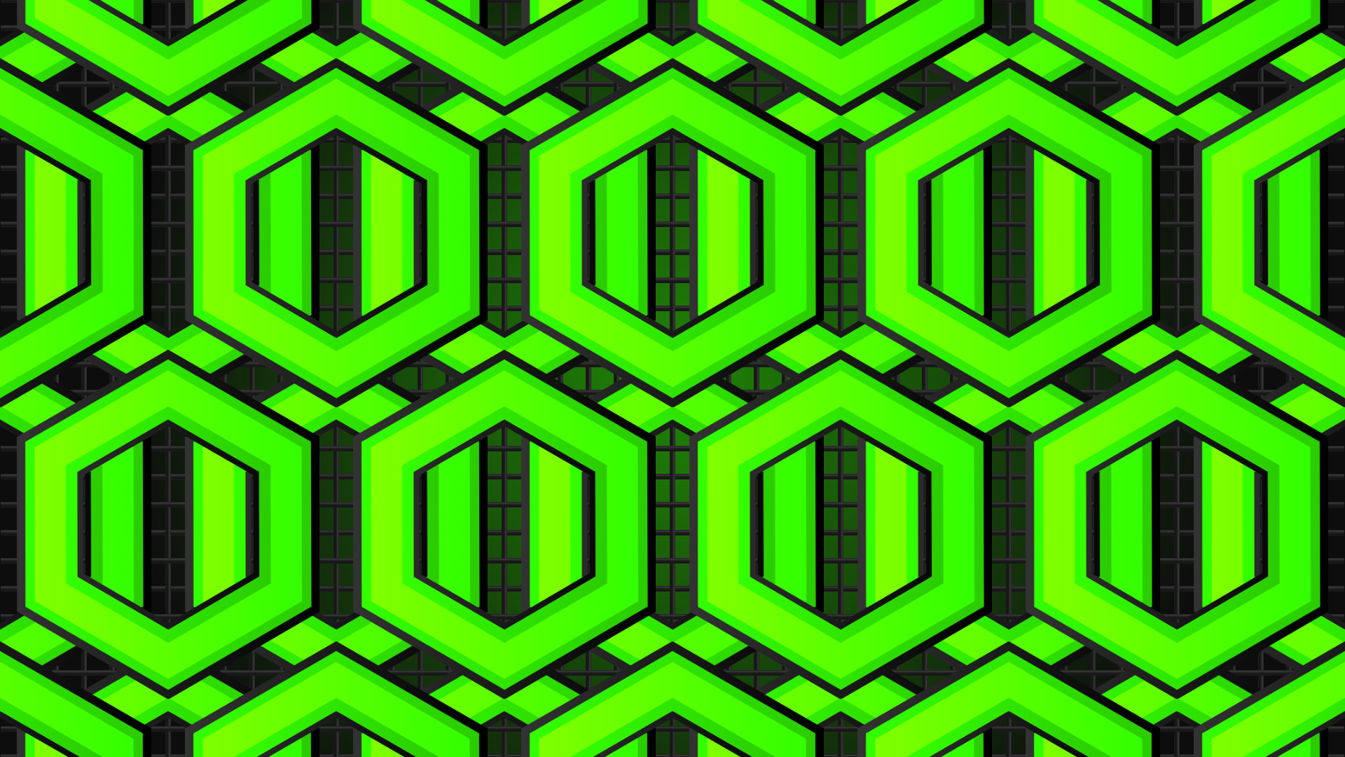 General 1920x1080 geometry geometric figures abstract CGI digital art pattern artwork shapes hexagon minimalism green simple background
