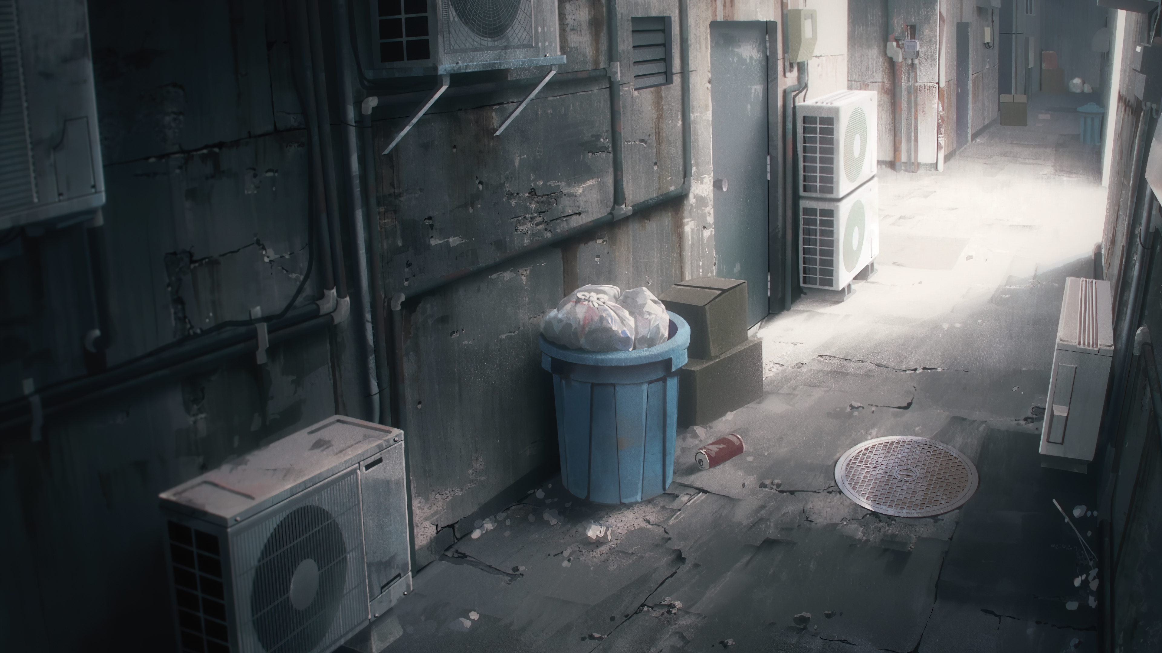 Anime 3840x2160 anime Chainsaw Man 4K Anime screenshot alleyway trash