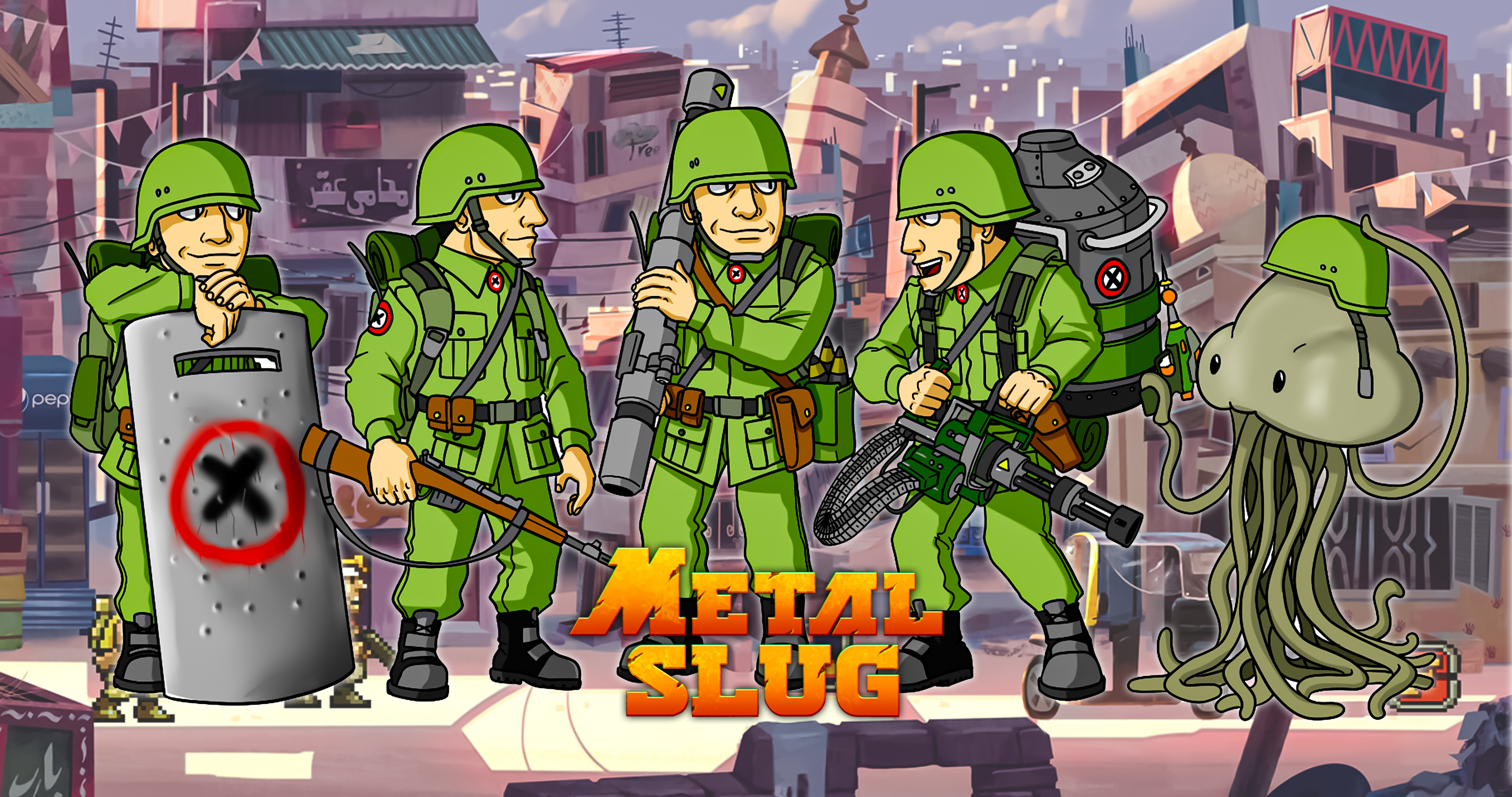 Anime 4096x2160 Metal Slug game posters Metal Slug 3 Metal Slug 7 Metal Slug XX video games video game art SNK video game characters