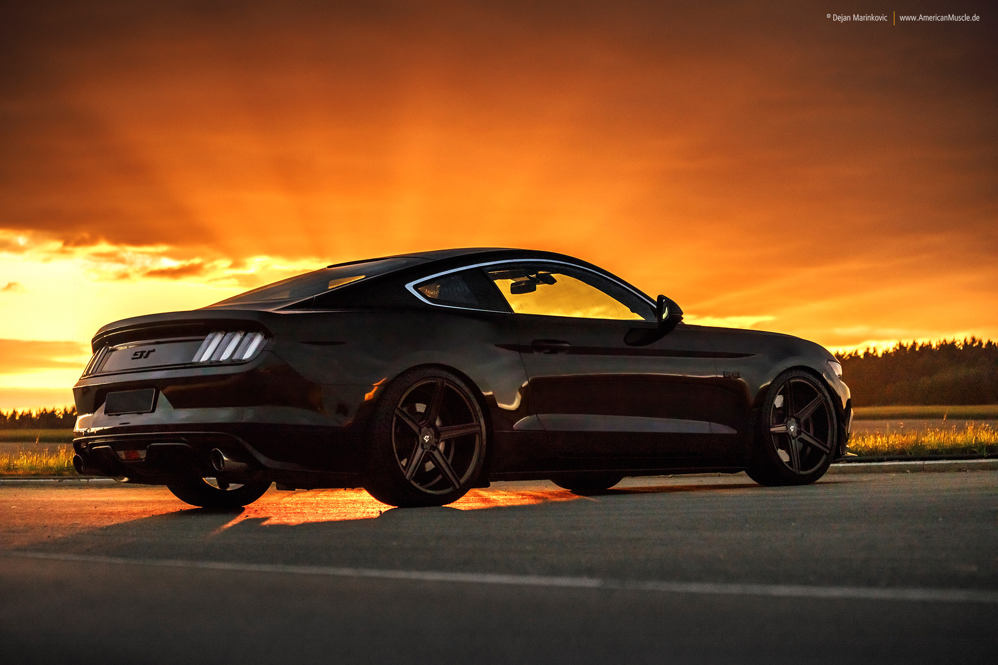 General 2048x1365 car Ford Mustang Ford black cars muscle cars American cars watermarked
