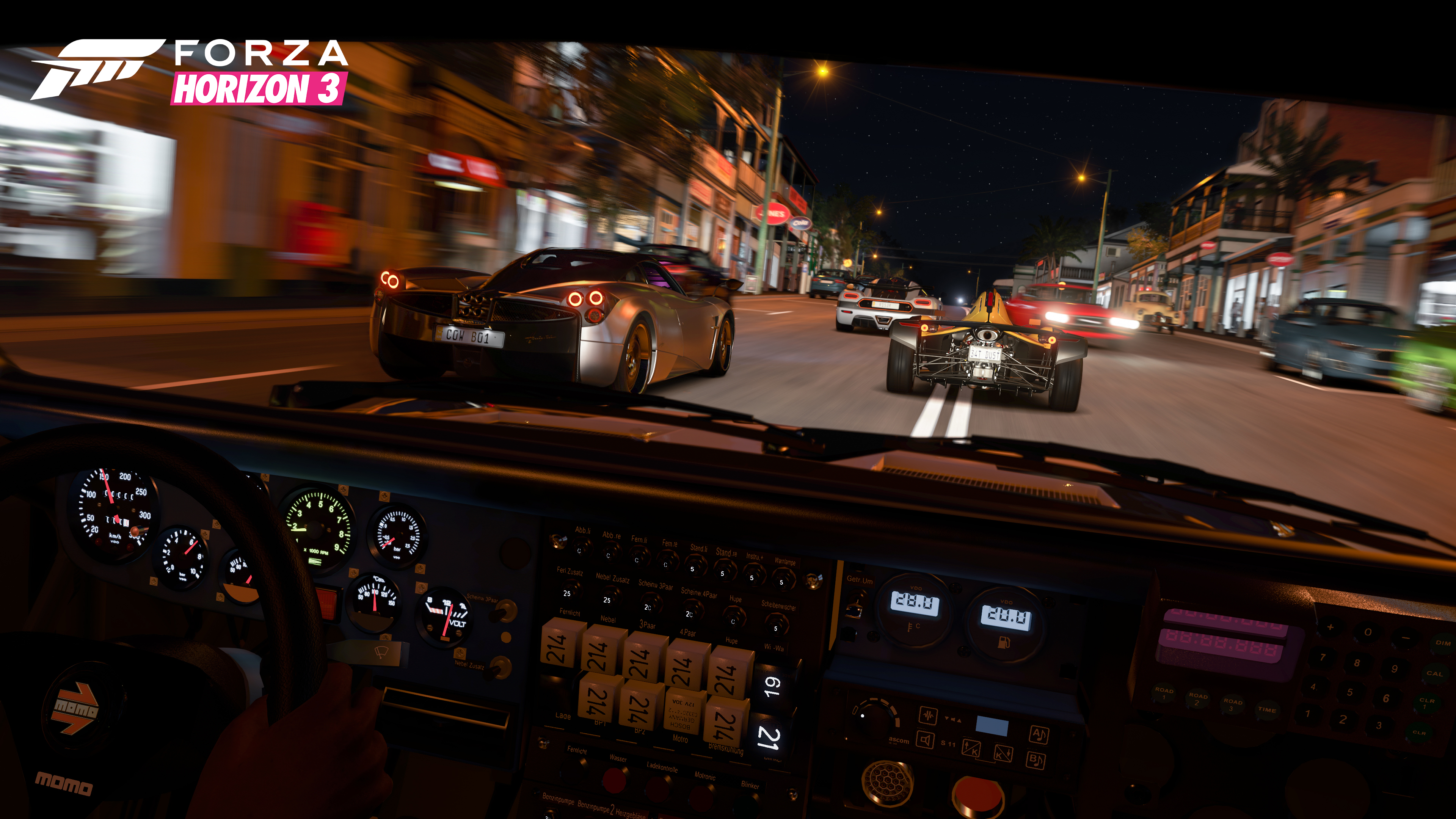 General 3840x2160 Forza Horizon 3 video games car car interior taillights headlights logo racing