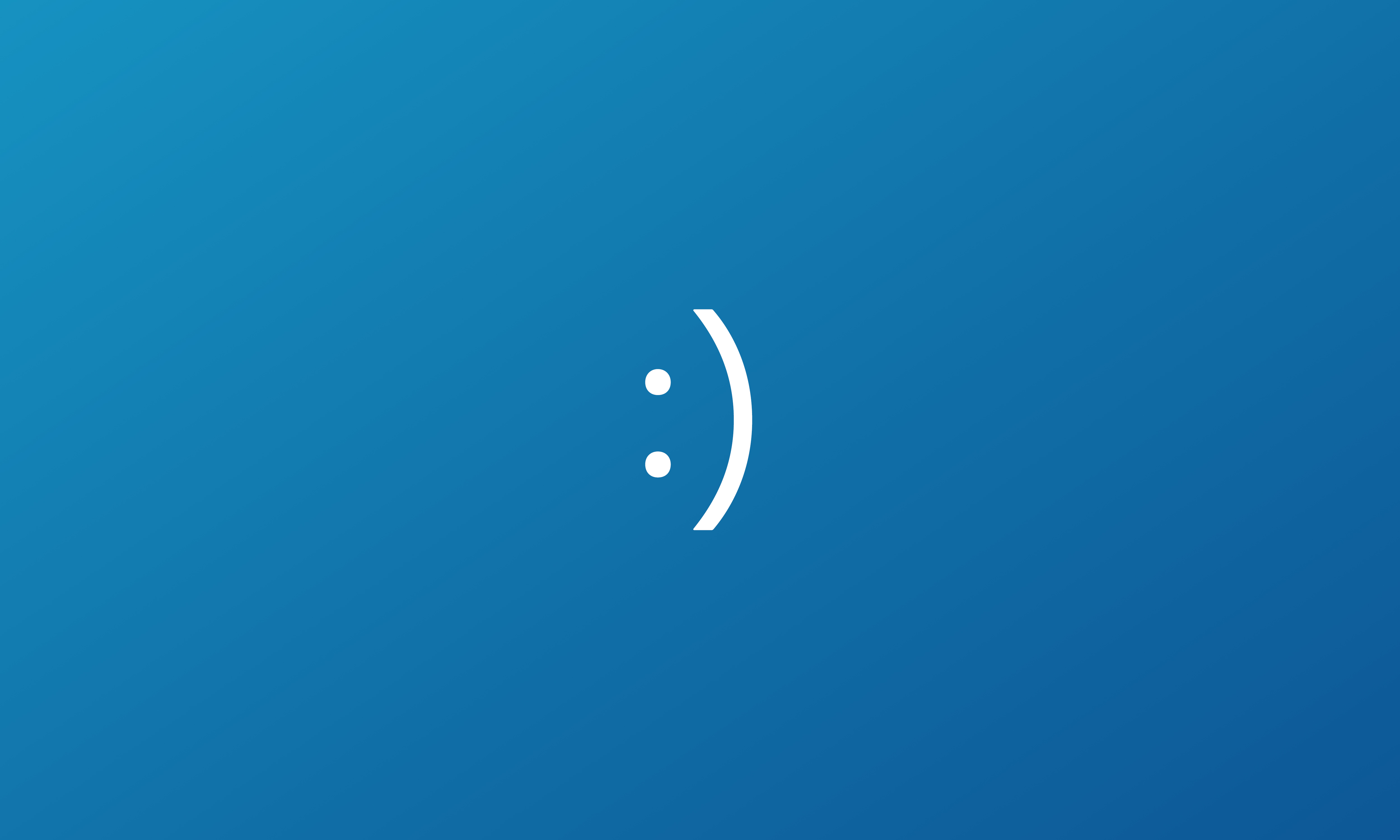 General 5000x3000 Microsoft smiley blue background digital art simple background