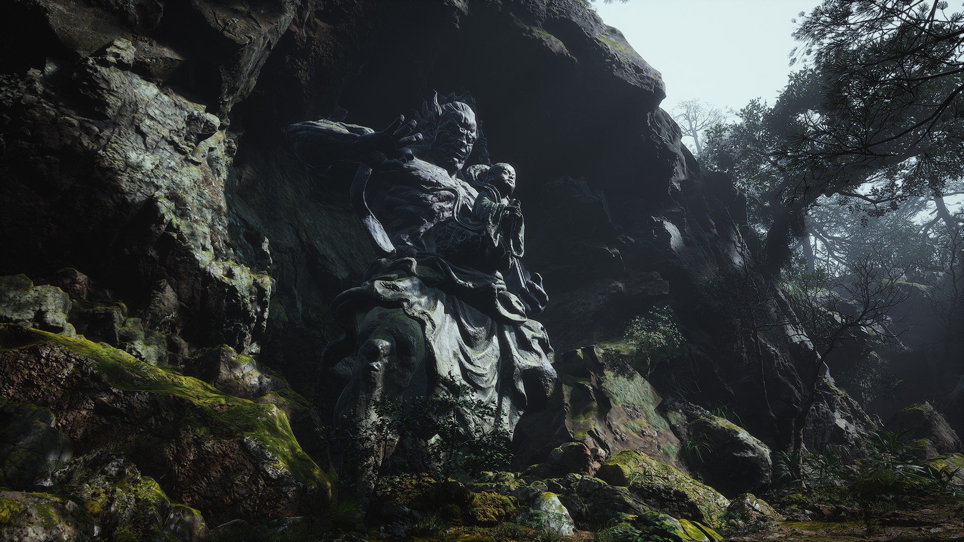 General 1920x1080 Black Myth: Wukong video game art statue screen shot