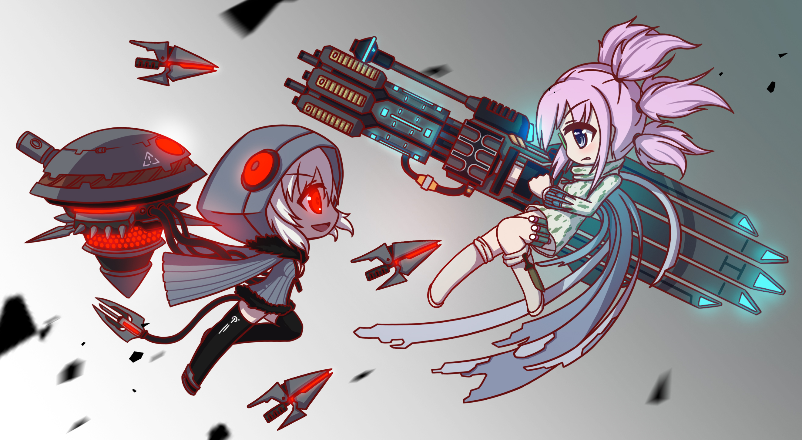 General 2645x1451 Mental Omega video games red alert 2 Command & Conquer video game art video game characters chibi video game girls Libra(Mental Omega) Yunru(Mental Omega)