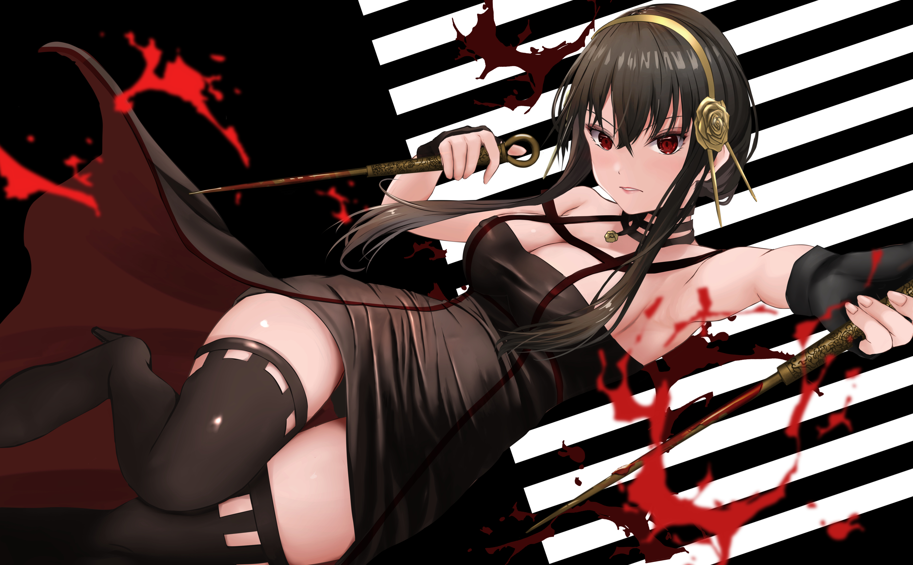 Red Eyes Black Hair Yor Forger Anime Girl HD Spy x Family Wallpapers, HD  Wallpapers