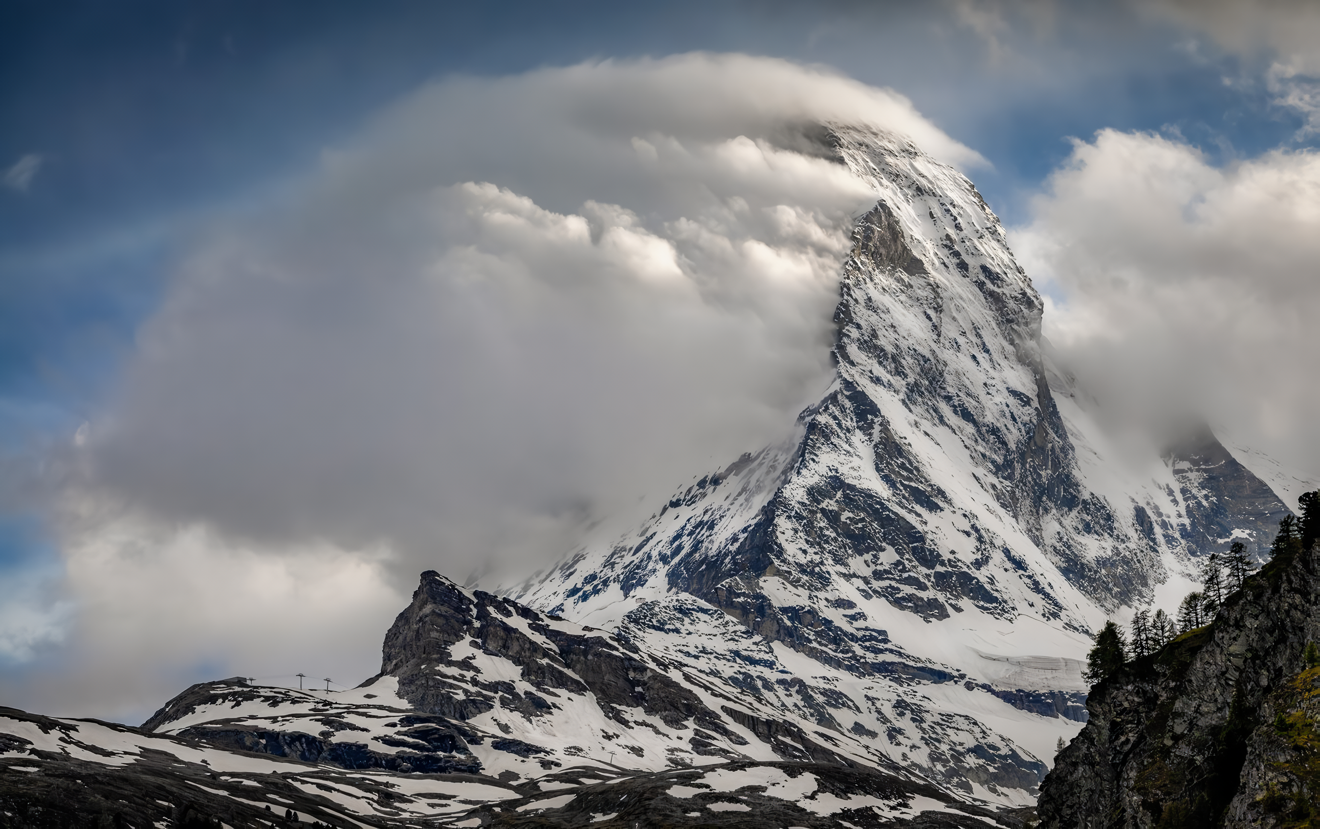 General 2700x1696 mountains snow clouds nature sky Matterhorn Switzerland