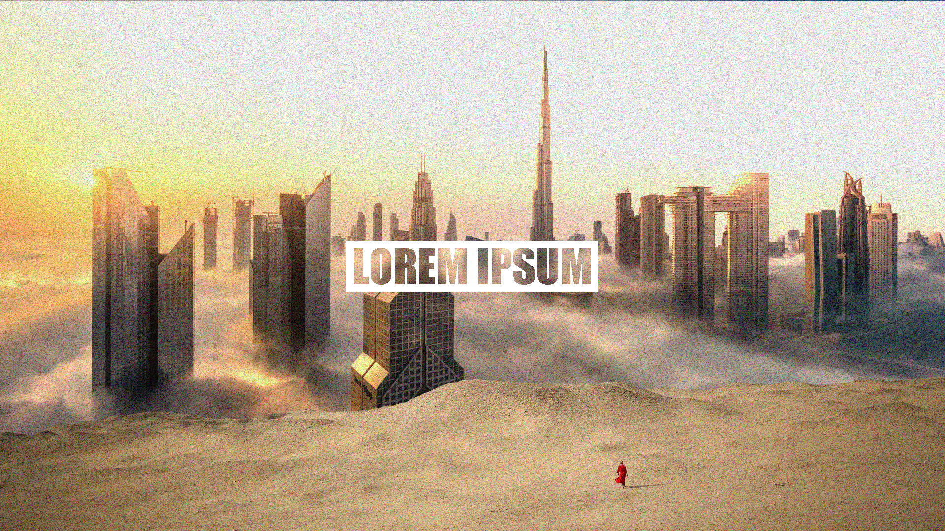 General 1920x1080 Lorem ipsum Dubai clouds skyscraper sunset