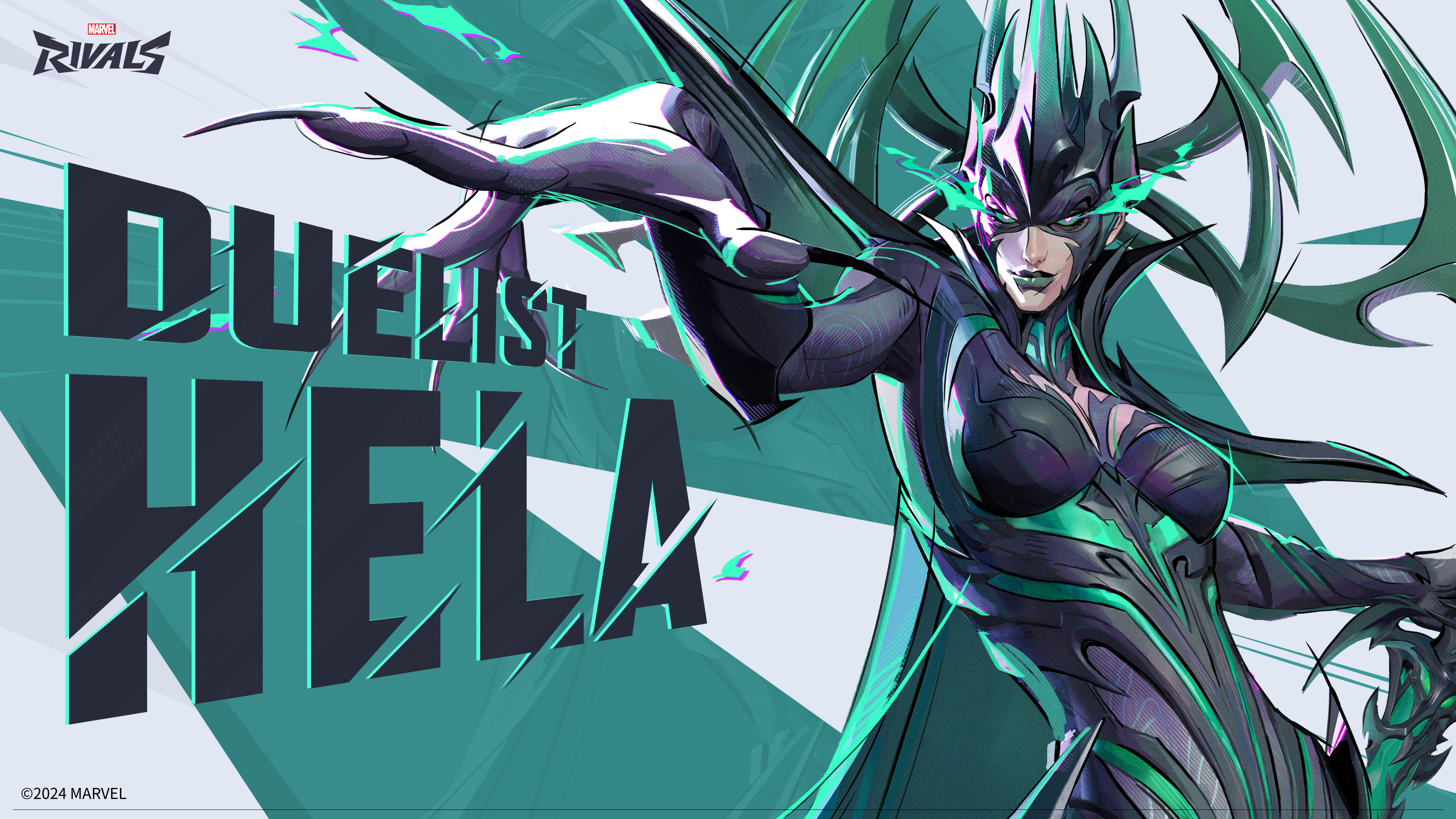 General 3840x2160 Marvel Rivals Hela  video game characters video game art comic character text