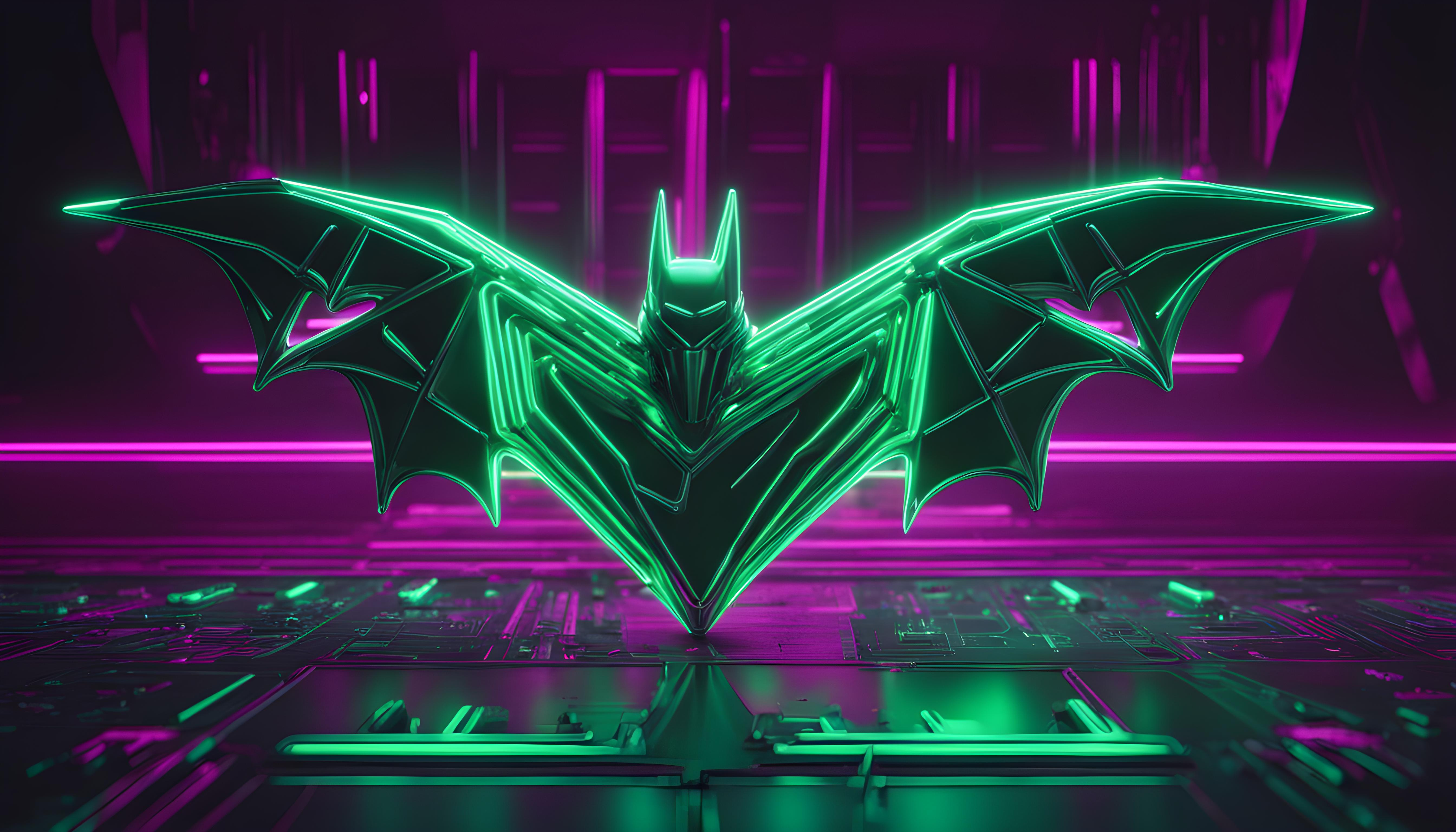 General 5376x3072 AI art Batman Batman logo green