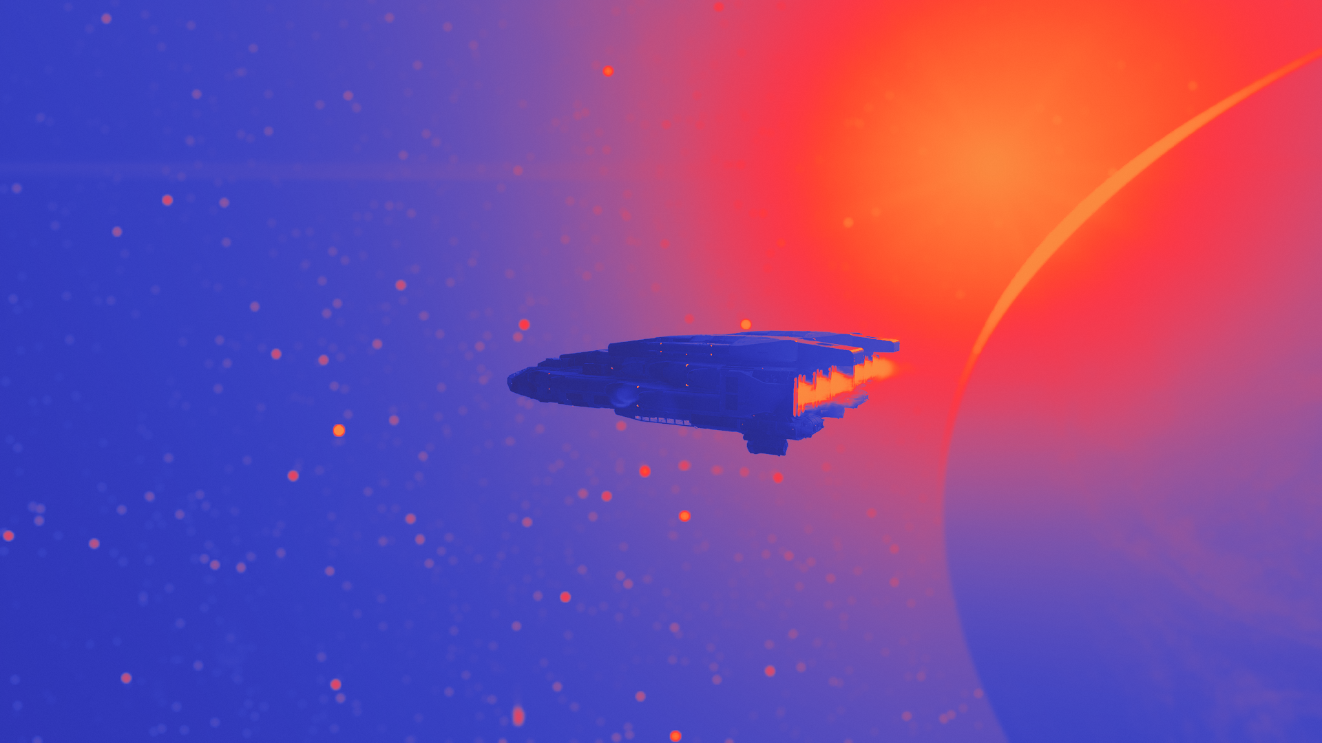 General 1920x1080 Starfield (video game) spaceship universe space vaporwave planet PC gaming video game art CGI video games