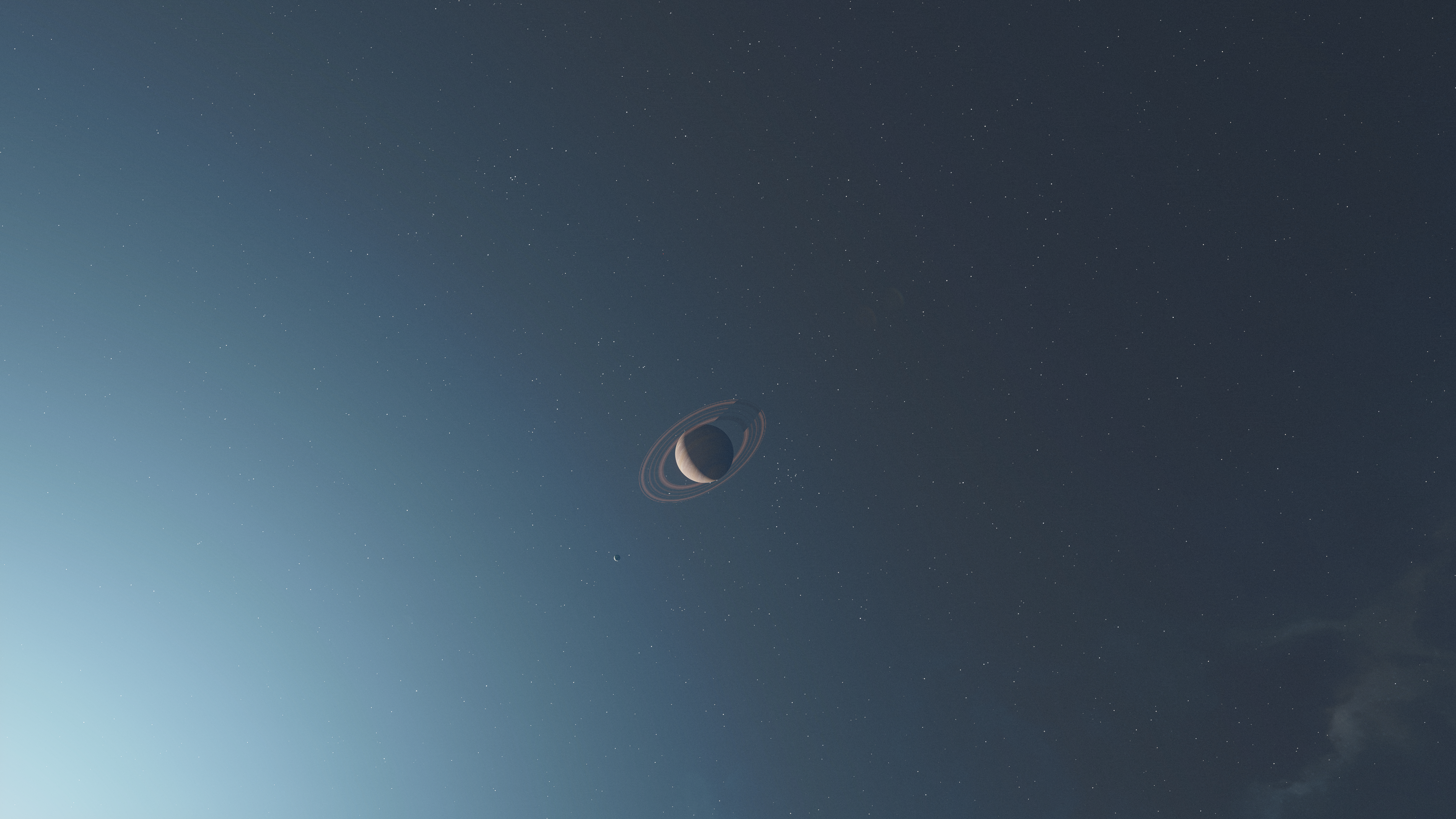 General 3840x2160 video games Starfield (video game) space stars planet video game art CGI simple background minimalism