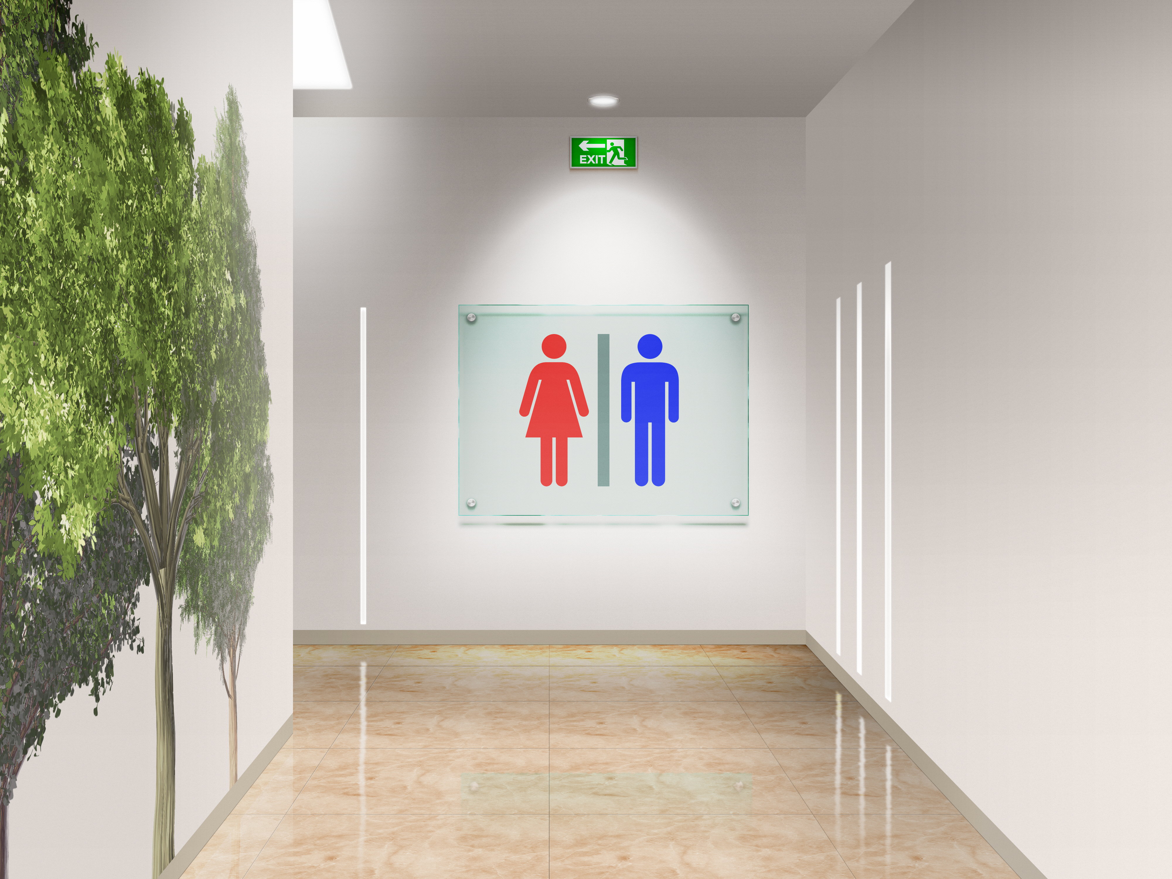 General 4000x3000 public restroom signs digital art