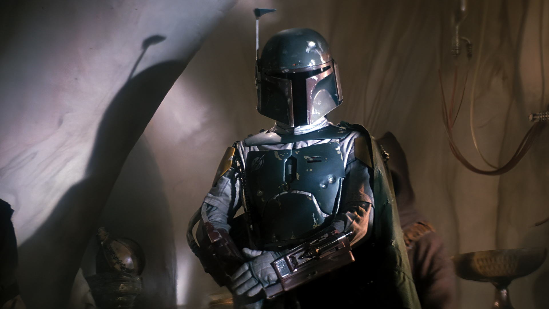 People 1920x1080 Star Wars: Episode VI - The Return of the Jedi movies film stills Boba Fett Mandalorians helmet Tatooine Jabba's Palace Star Wars armor Jawas