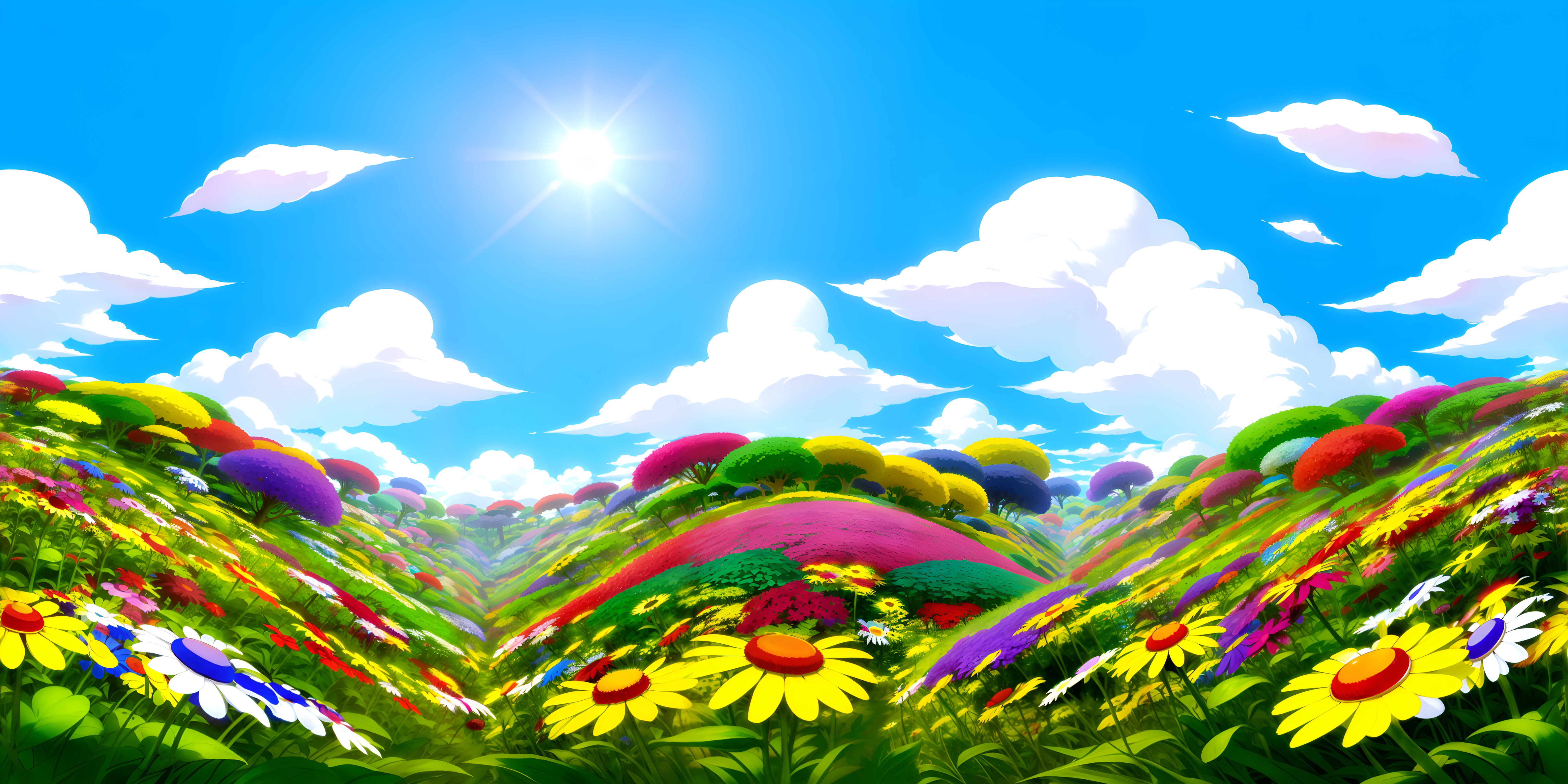 General 6144x3072 phong cảnh  bải biển VỊNH HẠ LONG PHONG CẢNH NHẬT BẢN SÁNG TẠO HOA ANH ĐÀO NHẬT BẢN AI art digital art wide screen ultrawide sky clouds flowers trees nature Sun sunlight